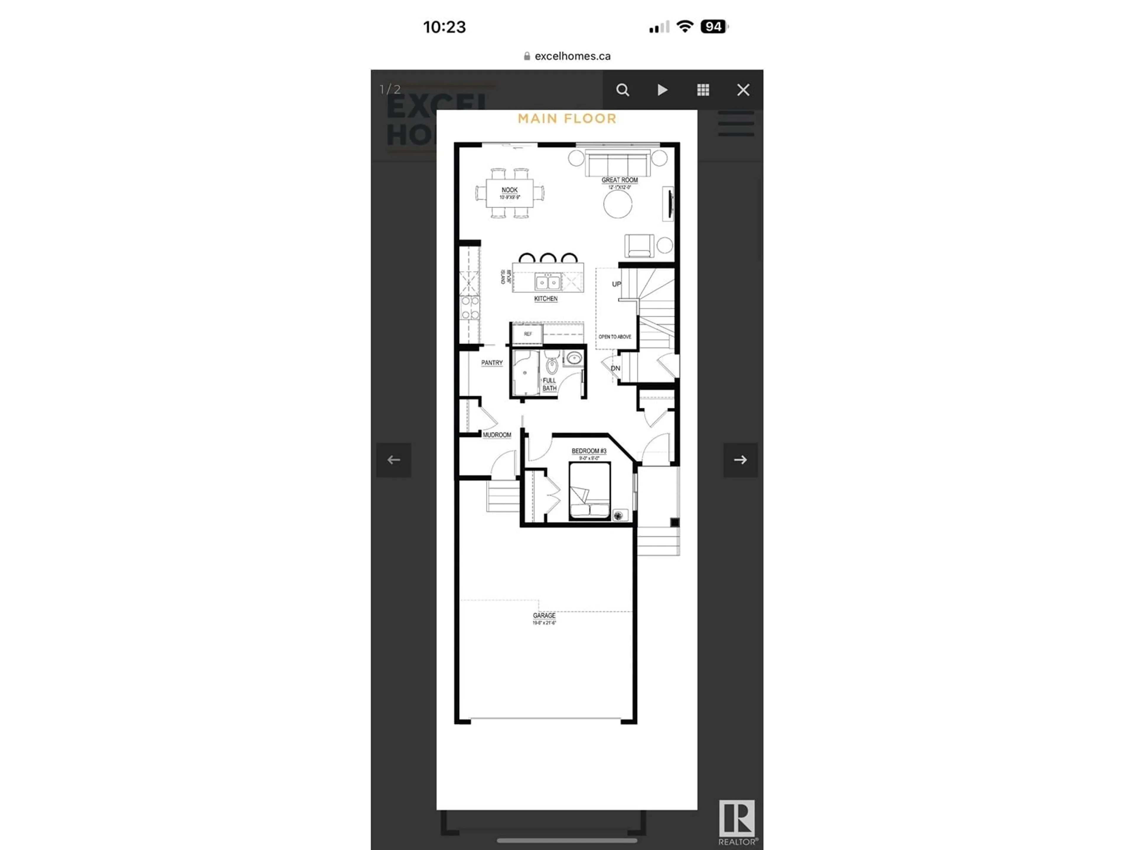 Floor plan for 7080 182 AV NW, Edmonton Alberta T5Z0V7