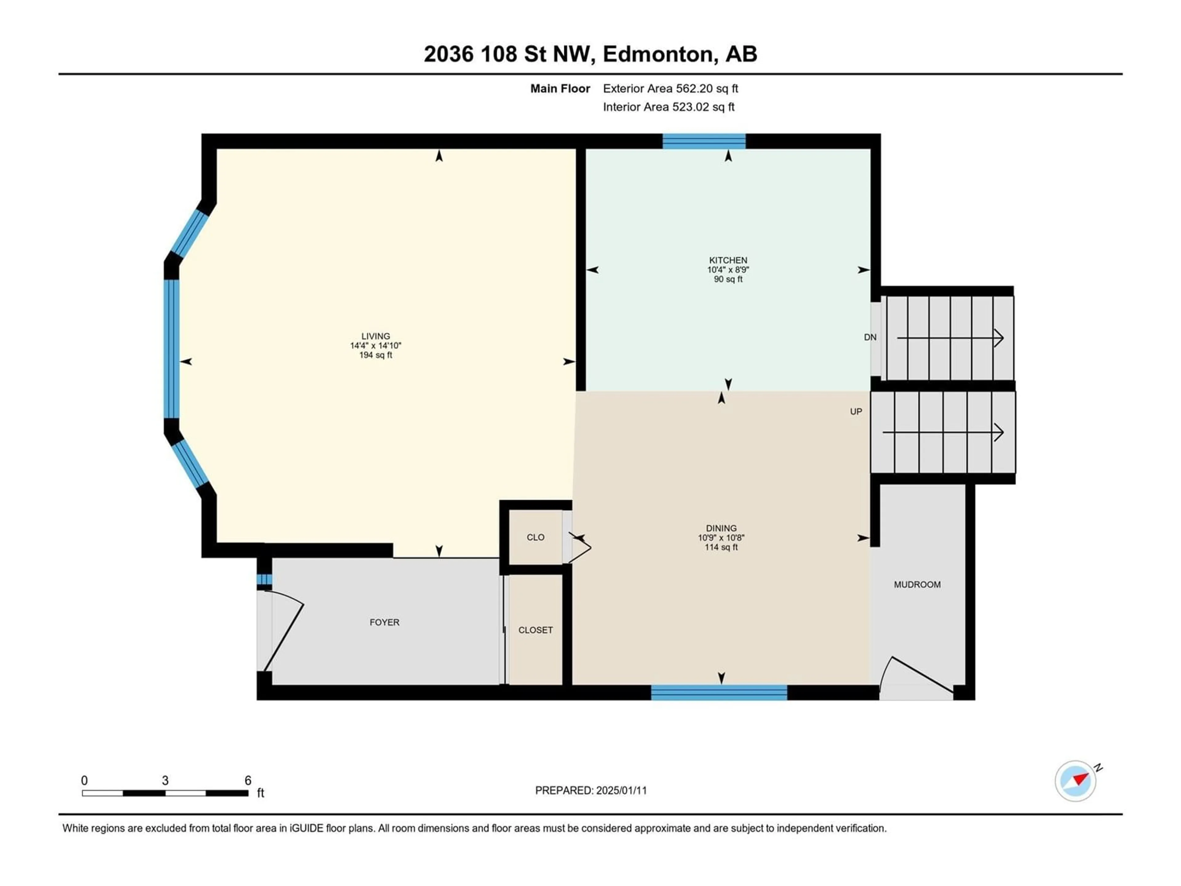 Floor plan for 2036 108 ST NW, Edmonton Alberta T6J5T7