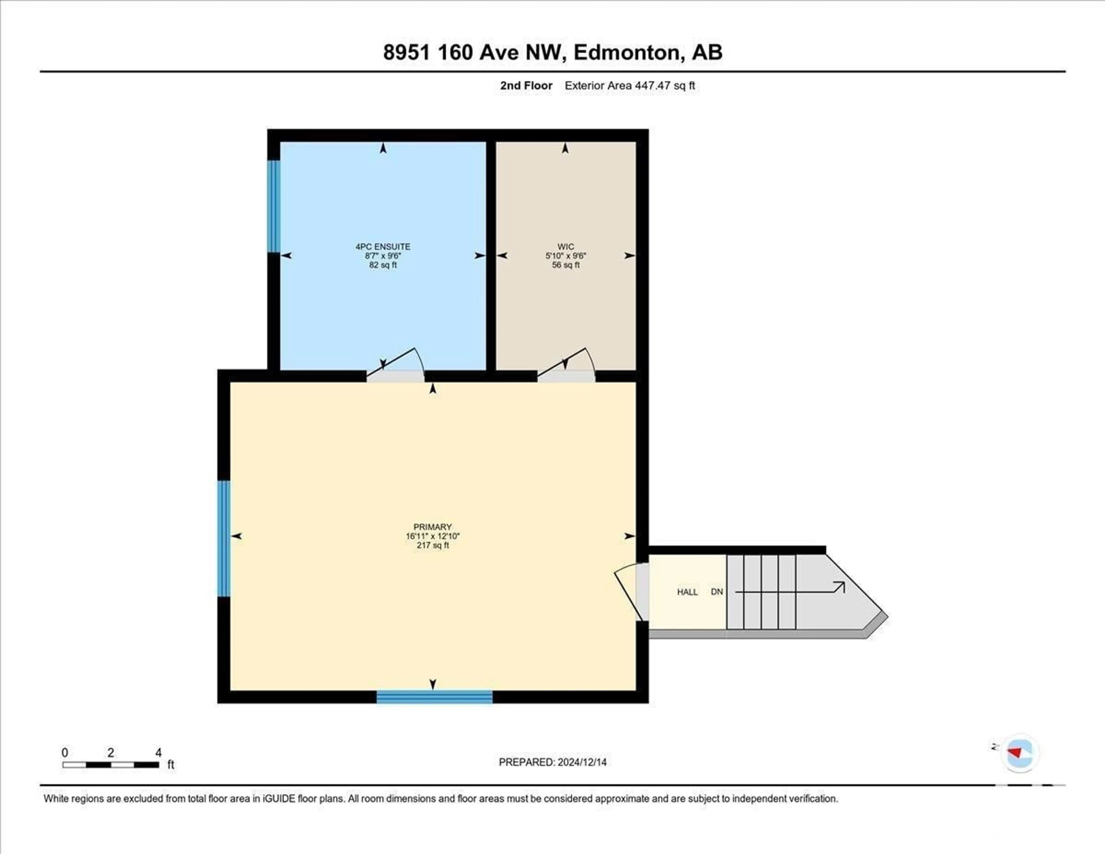 Floor plan for 8951 160 AV NW, Edmonton Alberta T5Z3J2