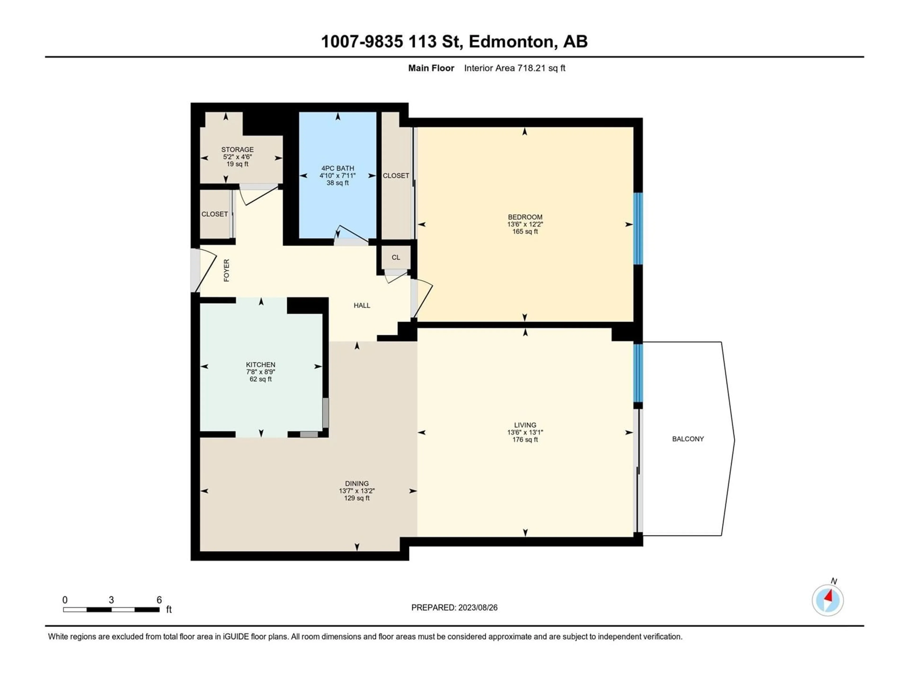 Floor plan for #1007 9835 113 ST NW, Edmonton Alberta T5K1N4