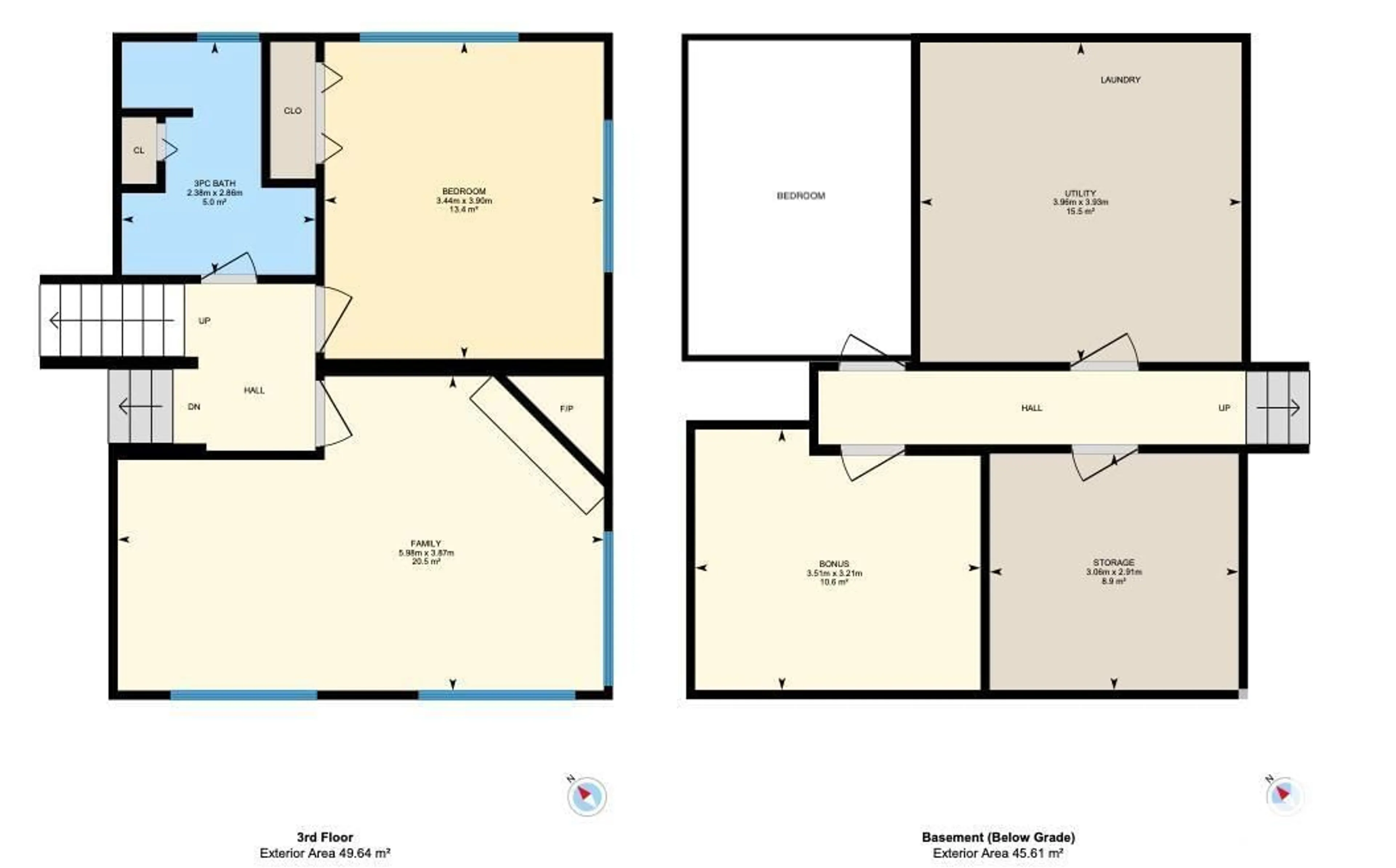 Floor plan for 3829 62 ST NW, Edmonton Alberta T6L1A4