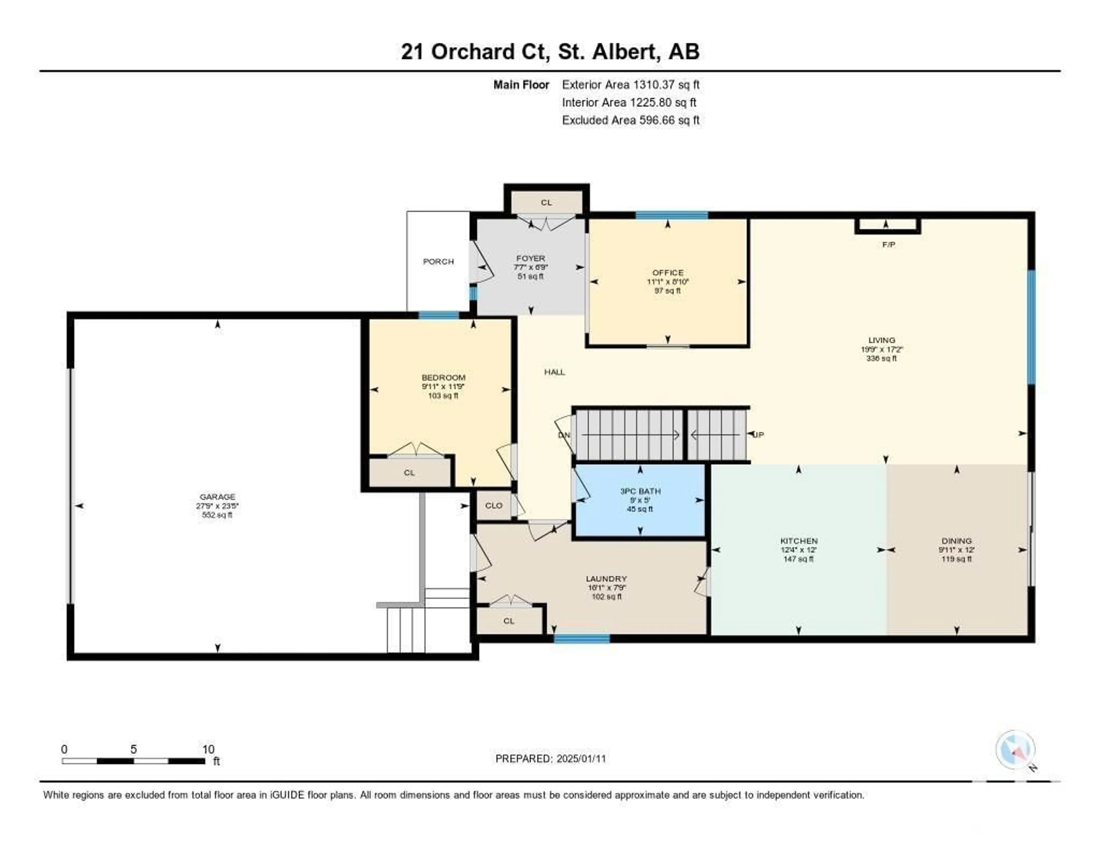 Floor plan for 21 ORCHARD CO, St. Albert Alberta T8N7P9