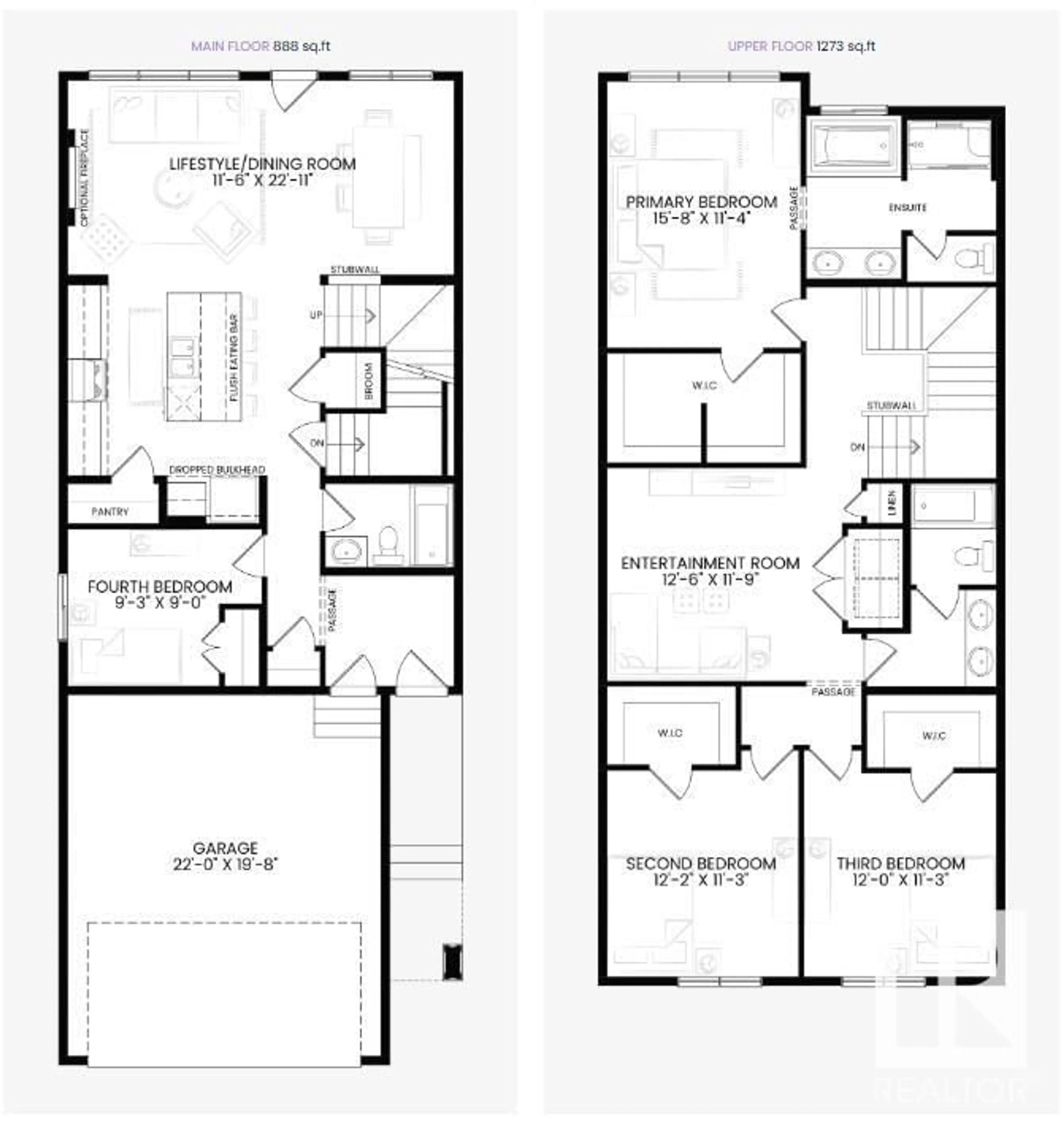 Floor plan for 21866 98A AV NW, Edmonton Alberta T5T7J3