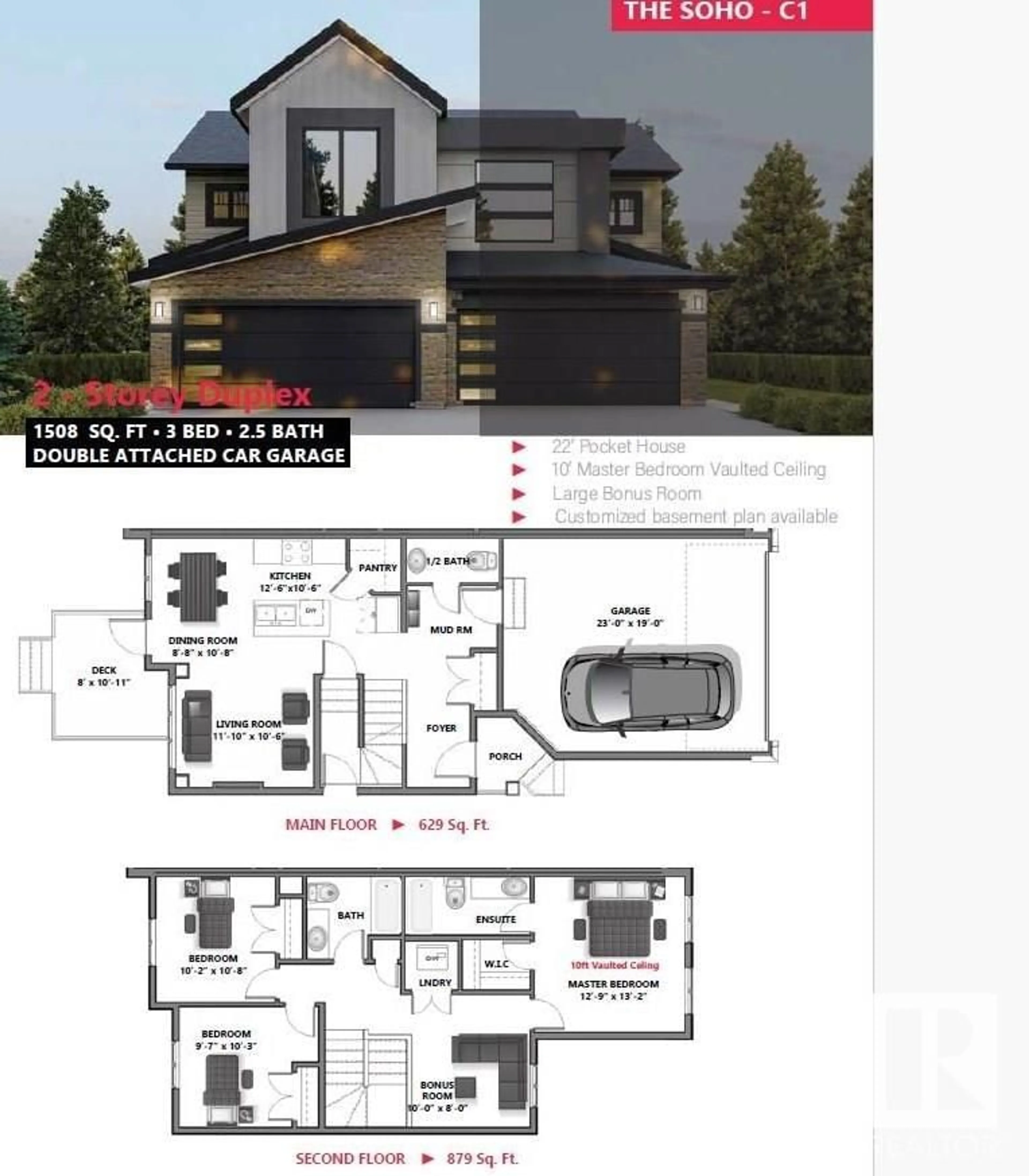 Floor plan for 193 STARLING, Fort Saskatchewan Alberta T8L1X5