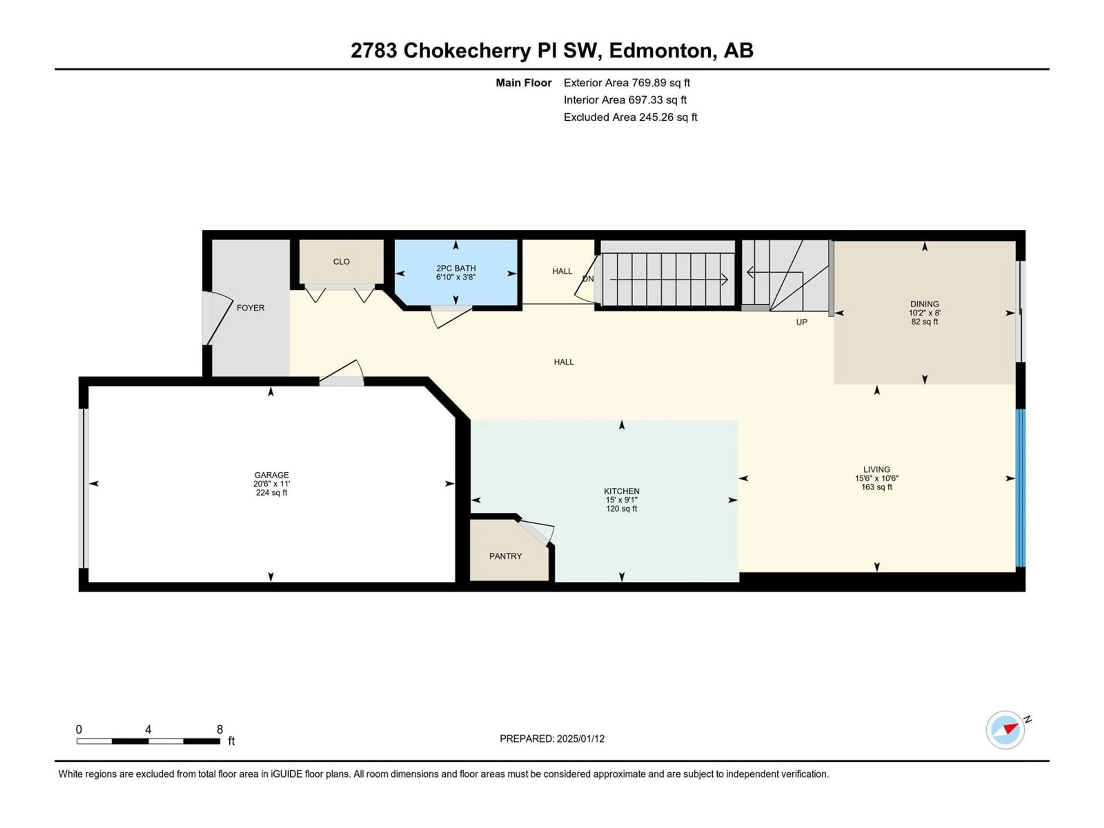 Floor plan for 2783 CHOKECHERRY PL SW, Edmonton Alberta T6X2J9