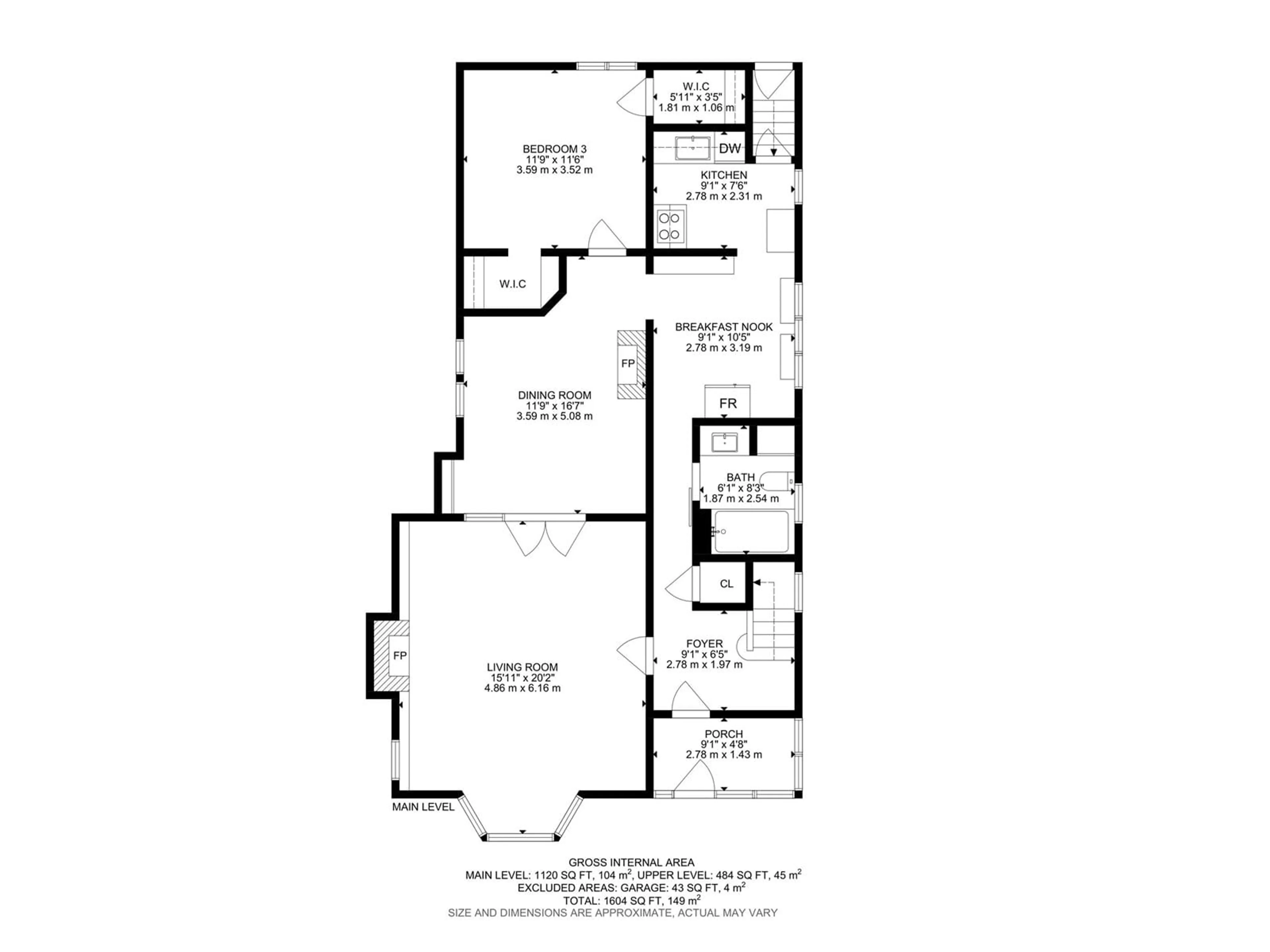 Floor plan for 11509 88 ST NW, Edmonton Alberta T5B3R2