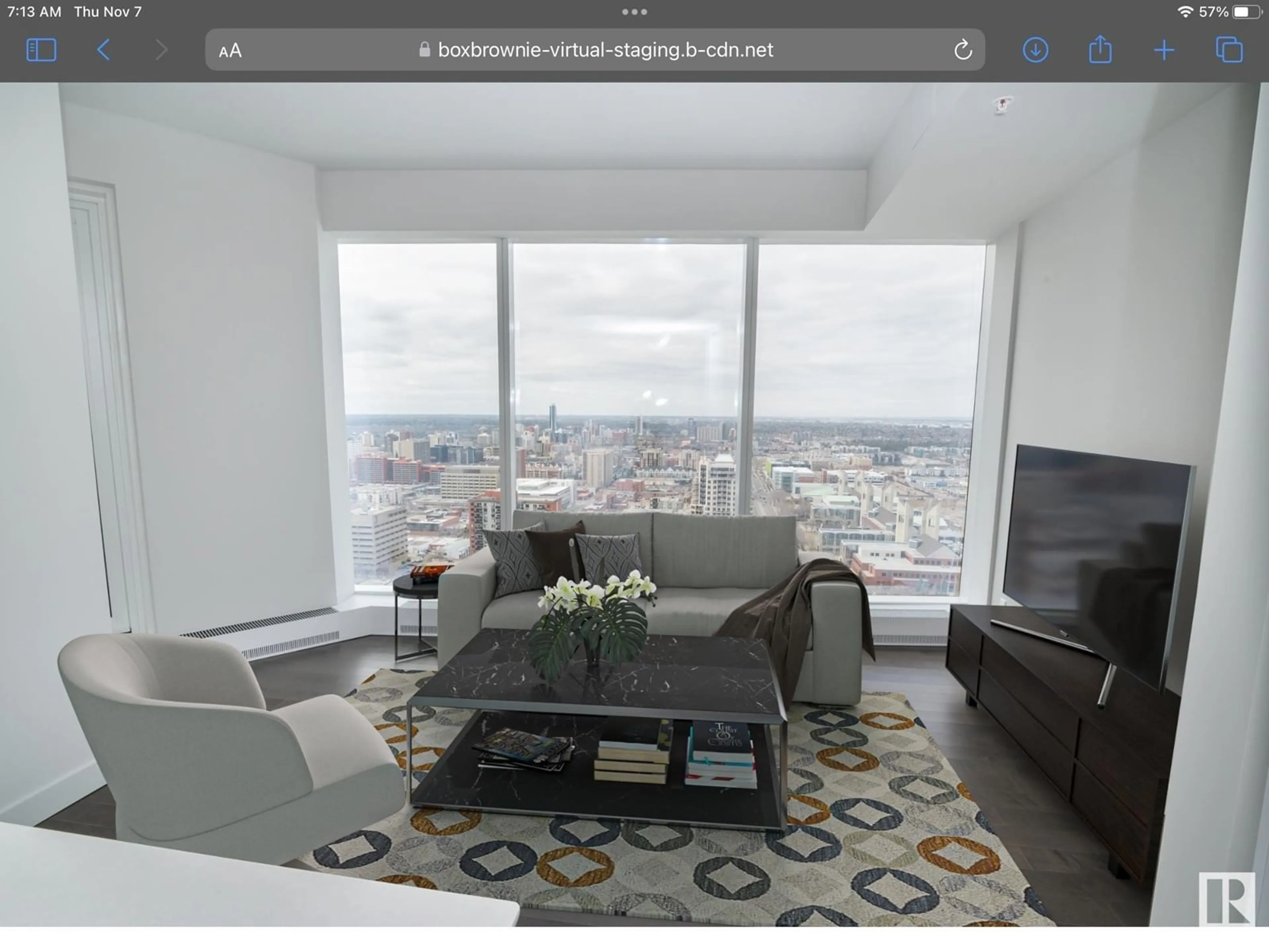 Living room with furniture, unknown for 10360 - 2612 102 ST, Edmonton Alberta T5J0K6