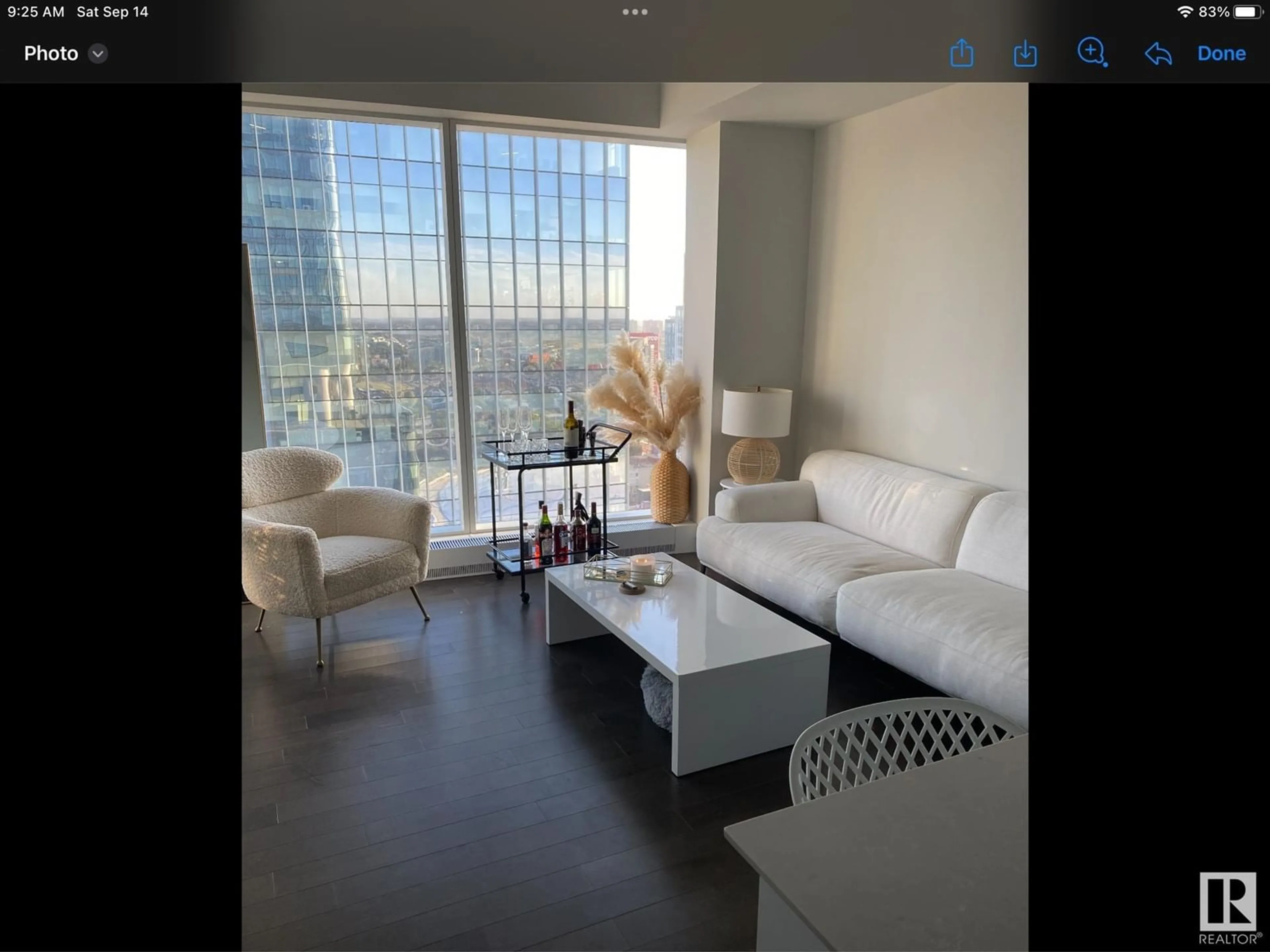 Living room with furniture, unknown for 2609 10360 102 ST NW, Edmonton Alberta T5J0K6