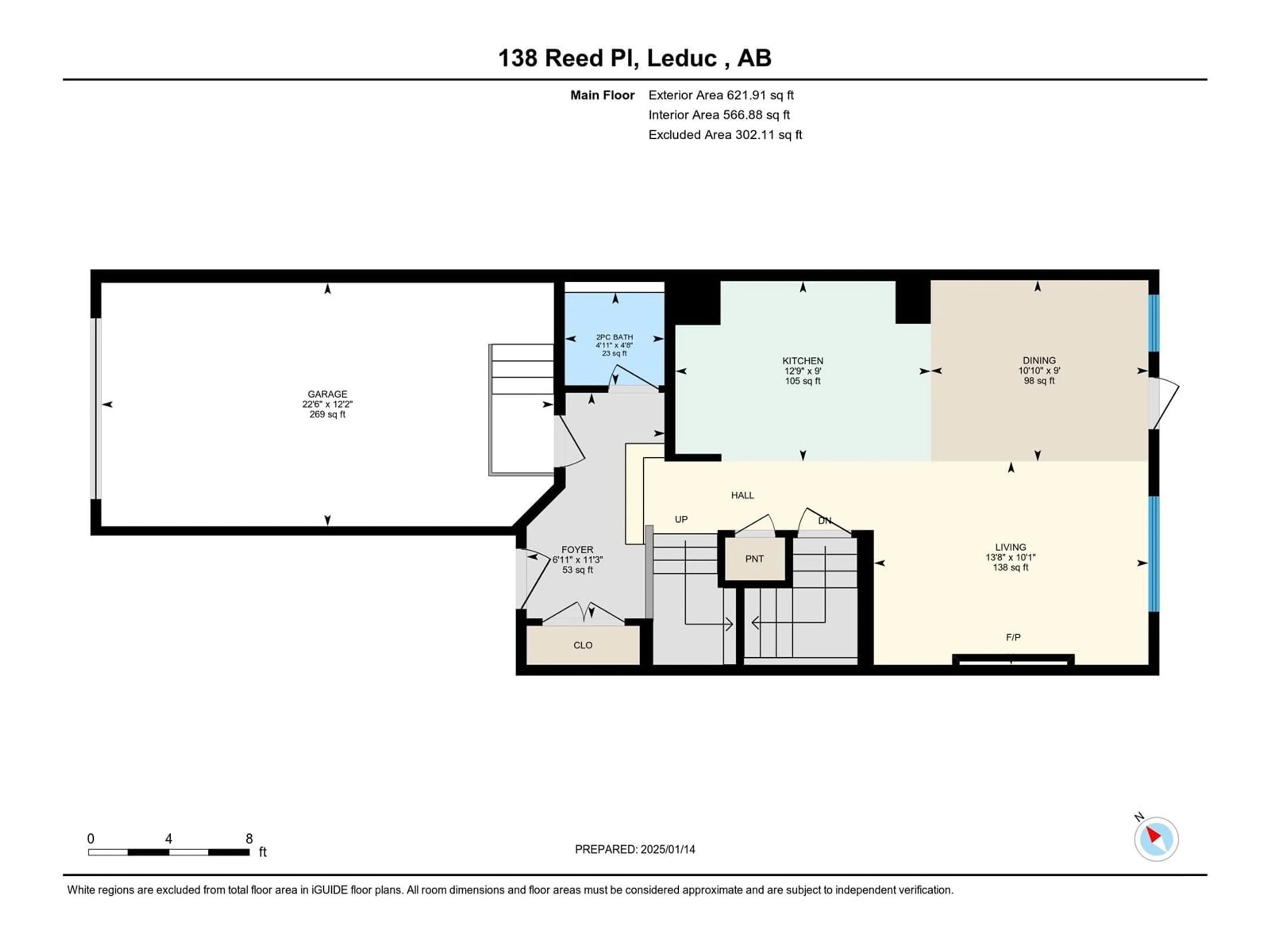 Floor plan for 138 REED PL, Leduc Alberta T9E1B1