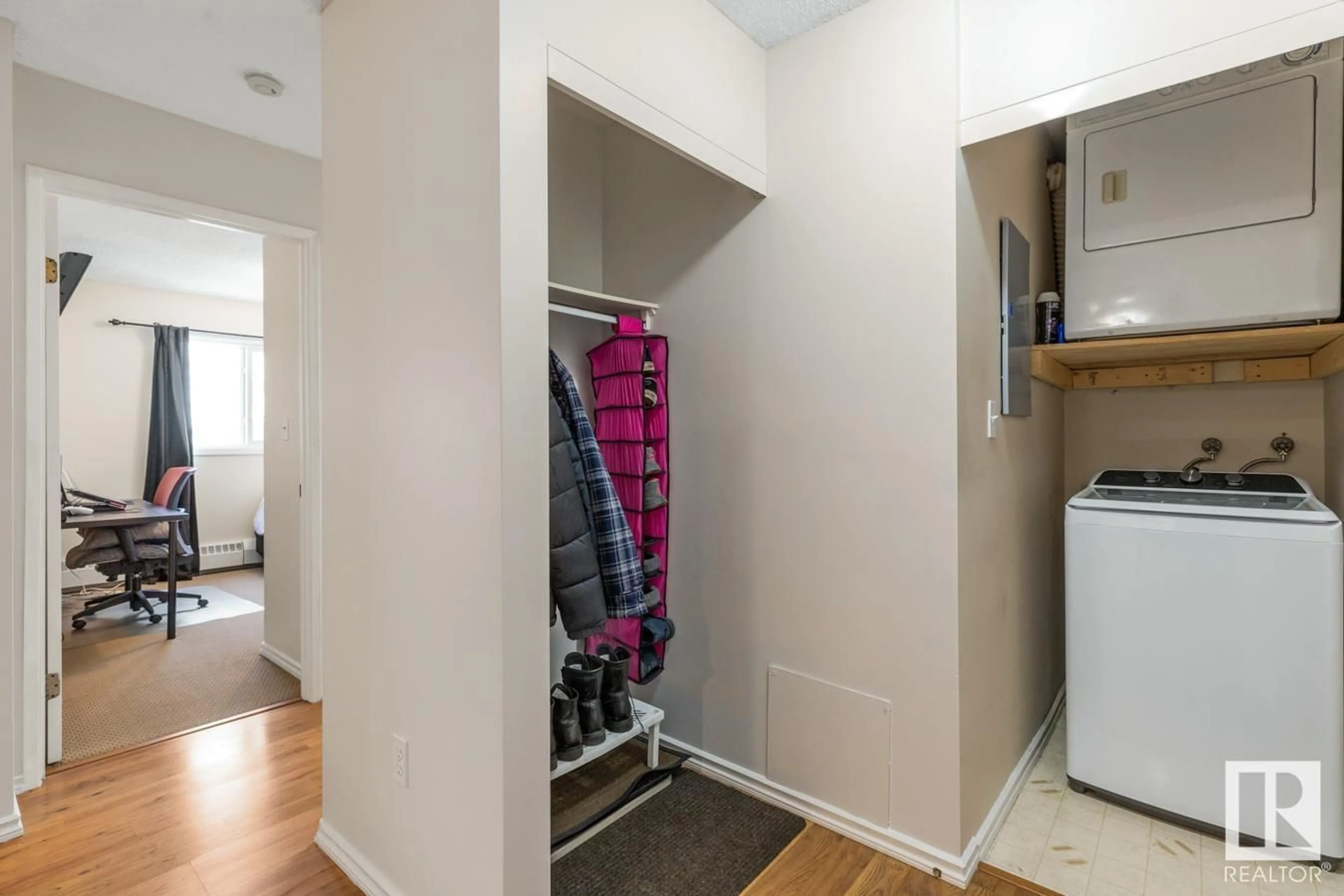 Storage room or clothes room or walk-in closet for #305 5005 31 AV NW, Edmonton Alberta T6L6S6