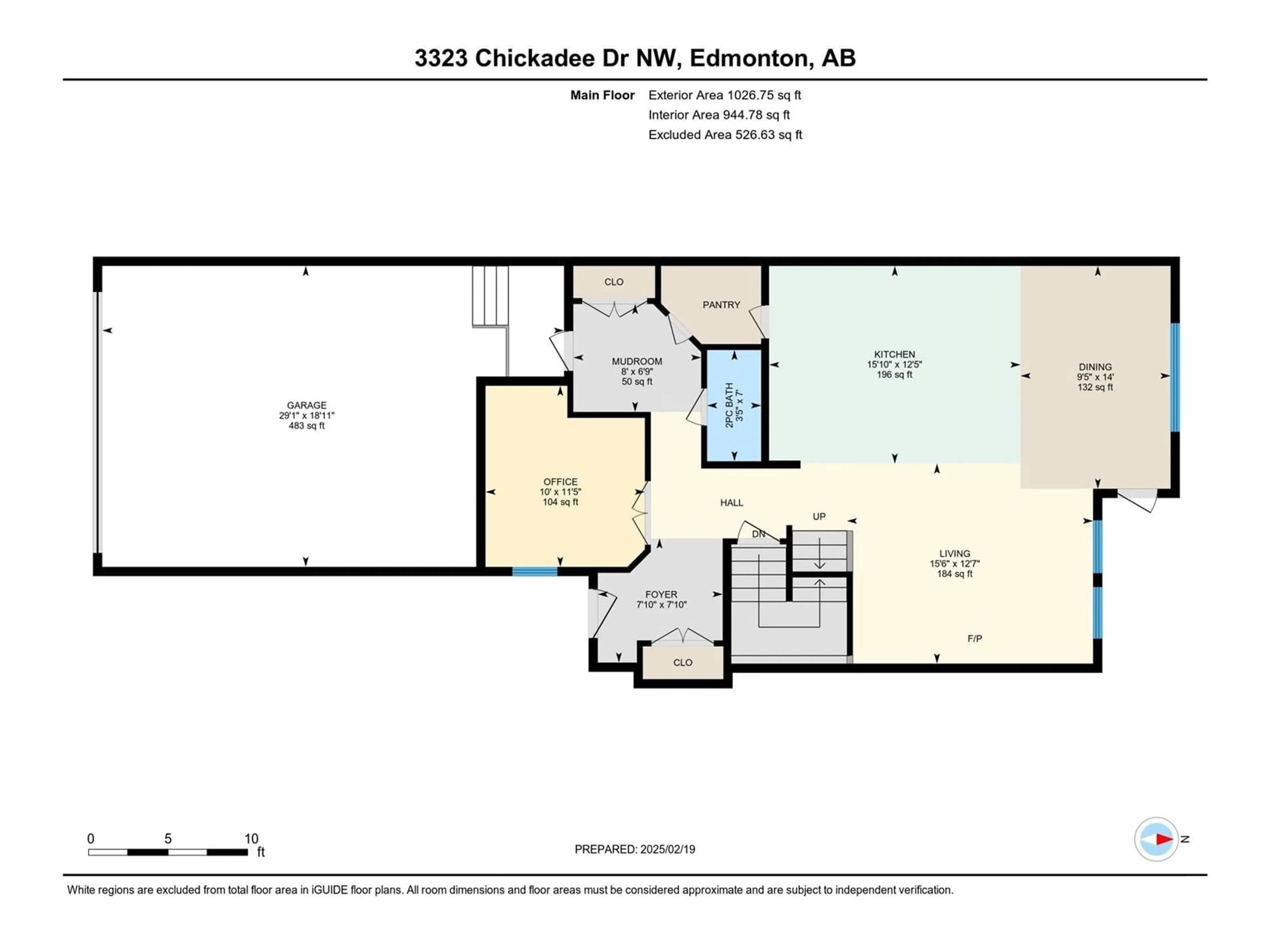 Floor plan for 3323 Chickadee DR NW, Edmonton Alberta T5S0V6