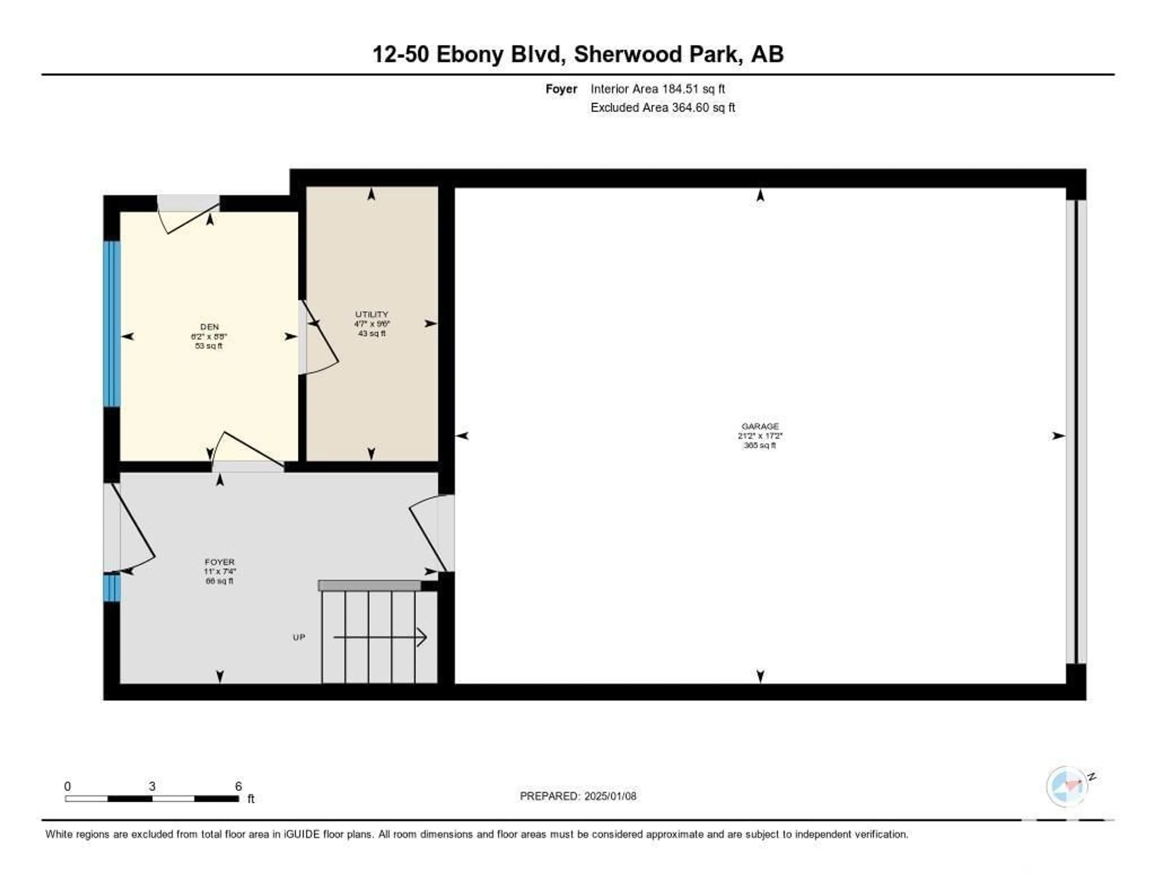 Floor plan for #12 50 EBONY BV, Sherwood Park Alberta T8H2X4