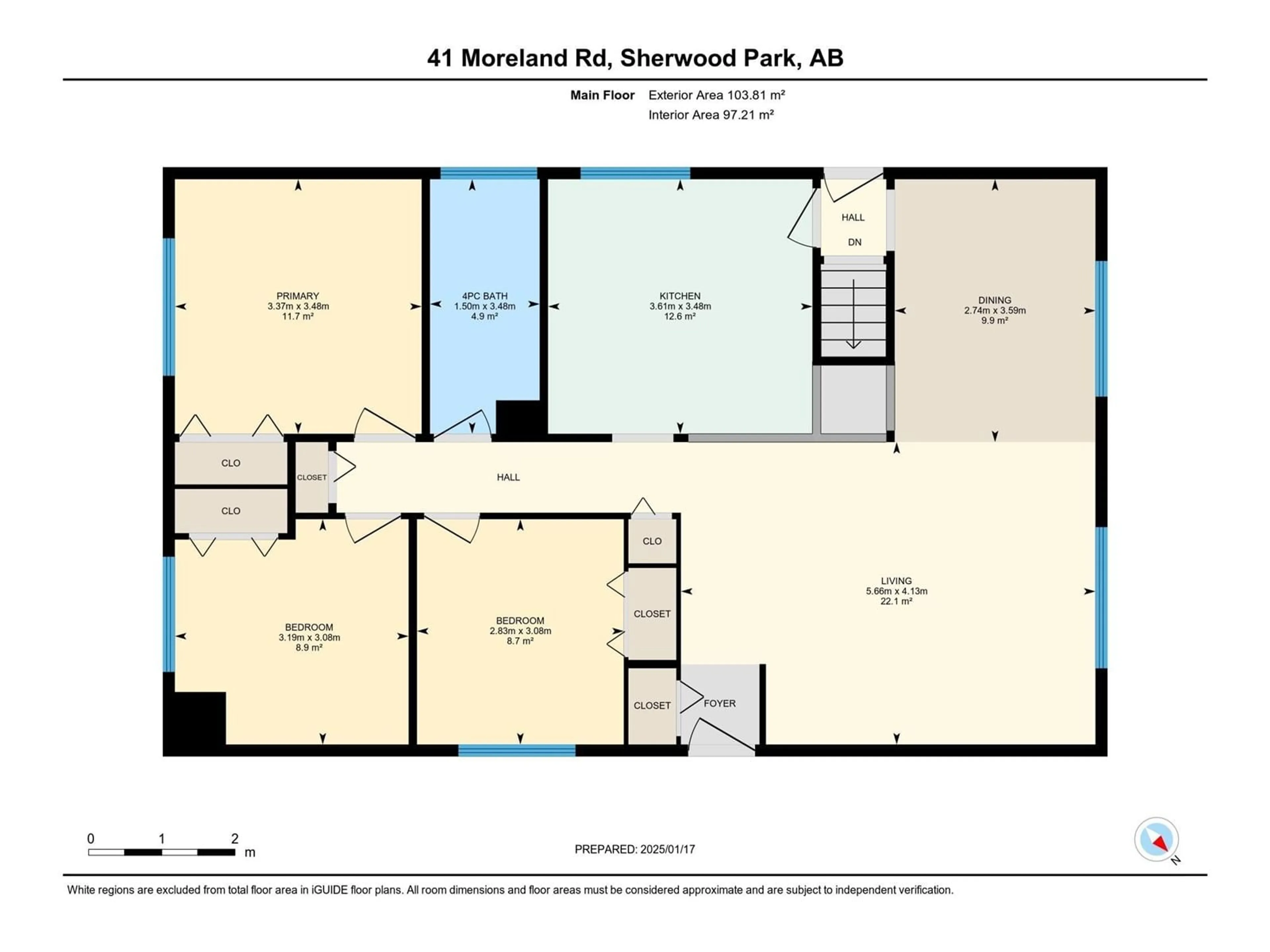 Floor plan for 41 Moreland RD, Sherwood Park Alberta T8A0P4