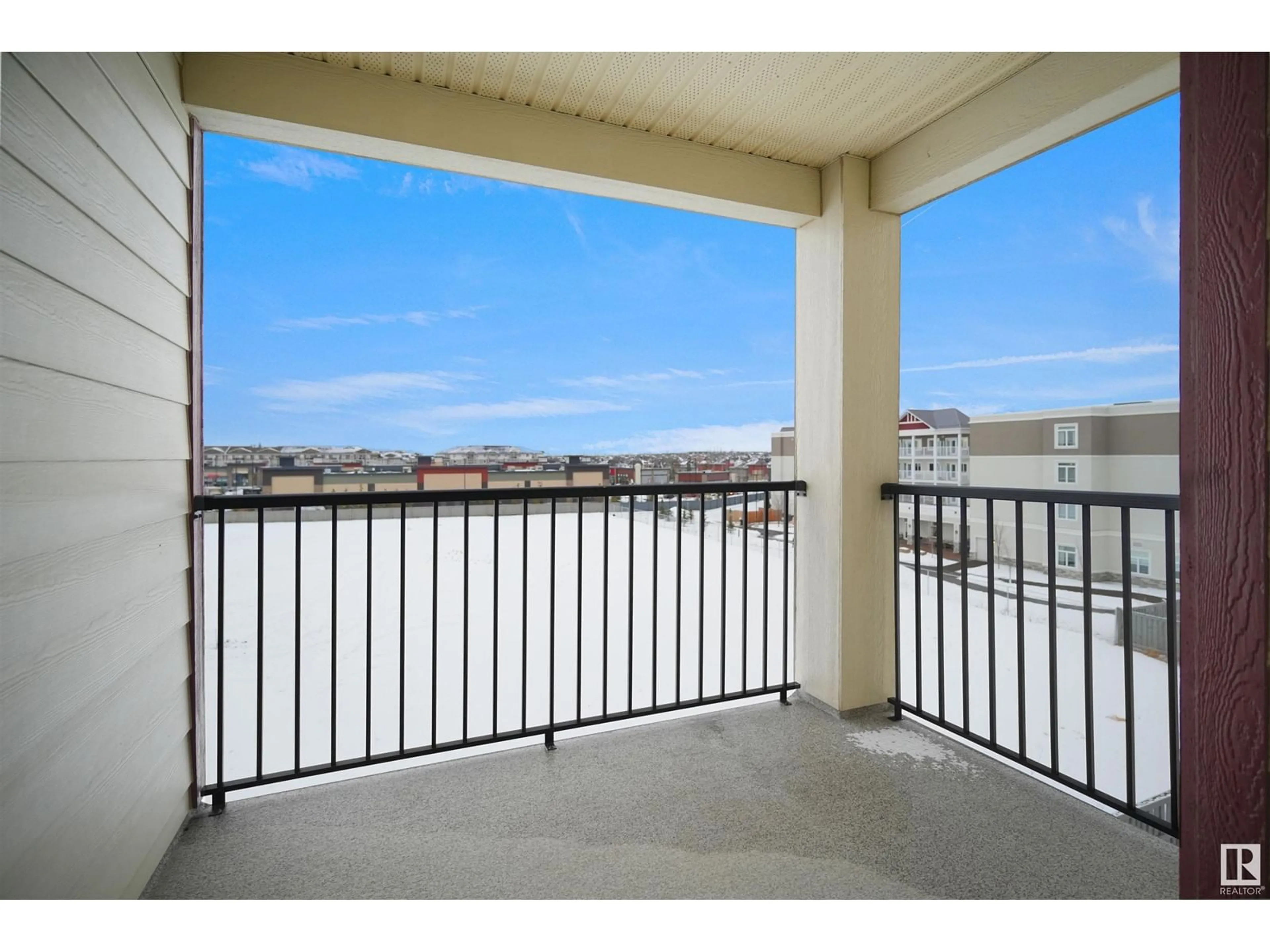 Balcony in the apartment, water/lake/river/ocean view for #413 5810 MULLEN PL NW, Edmonton Alberta T6R0W3