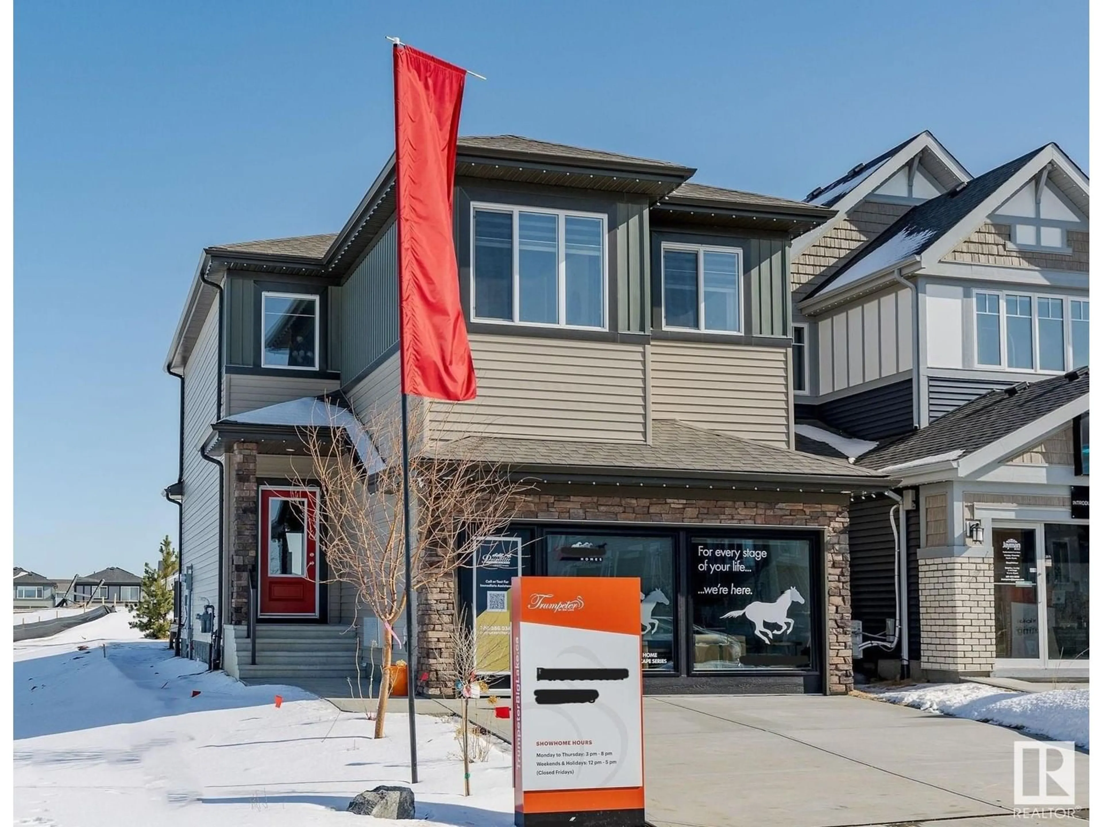 Home with vinyl exterior material, street for NW - 12915 213 ST, Edmonton Alberta T5S0R9
