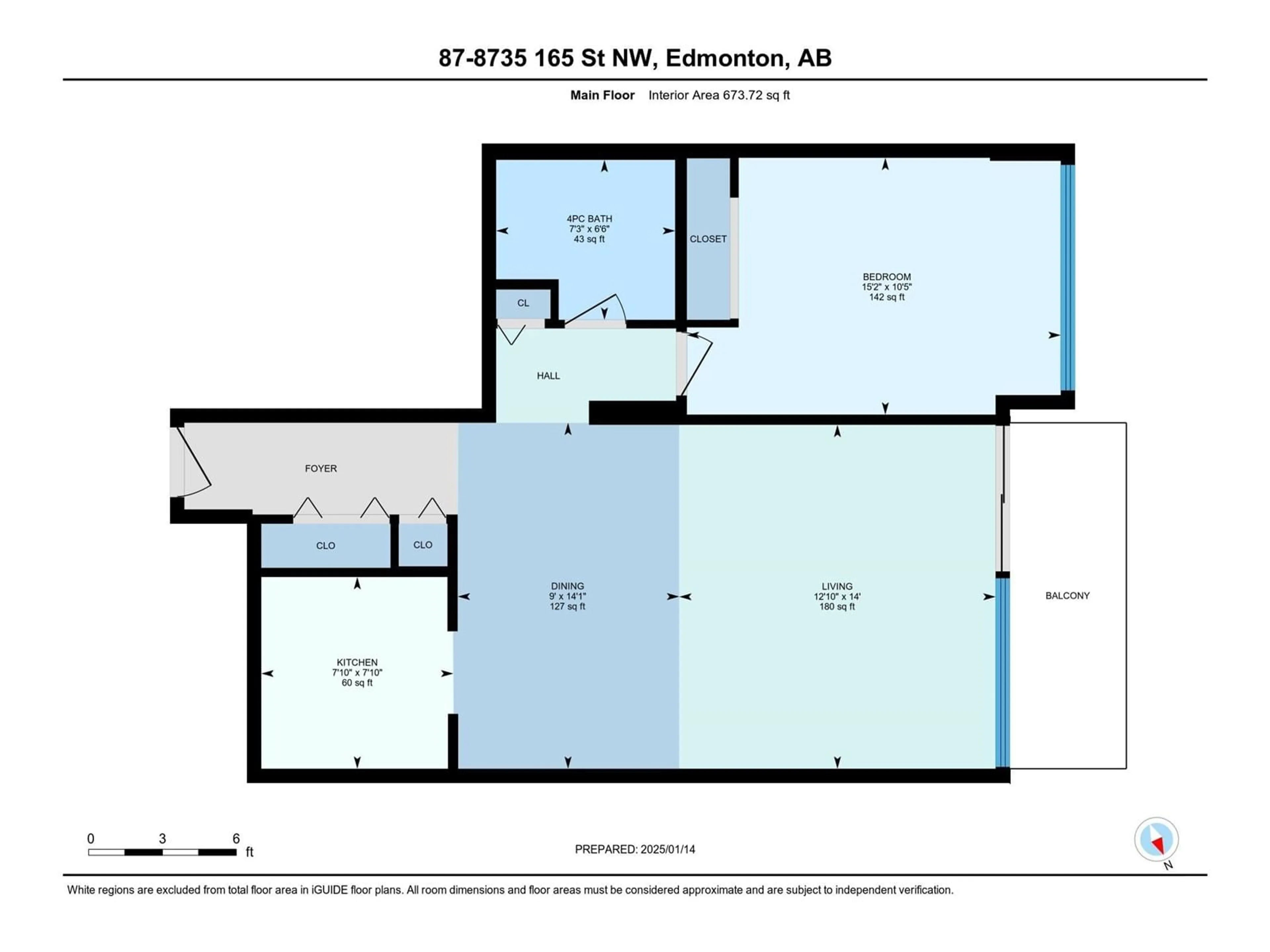 Floor plan for #87 8735 165 ST NW, Edmonton Alberta T5R2R6