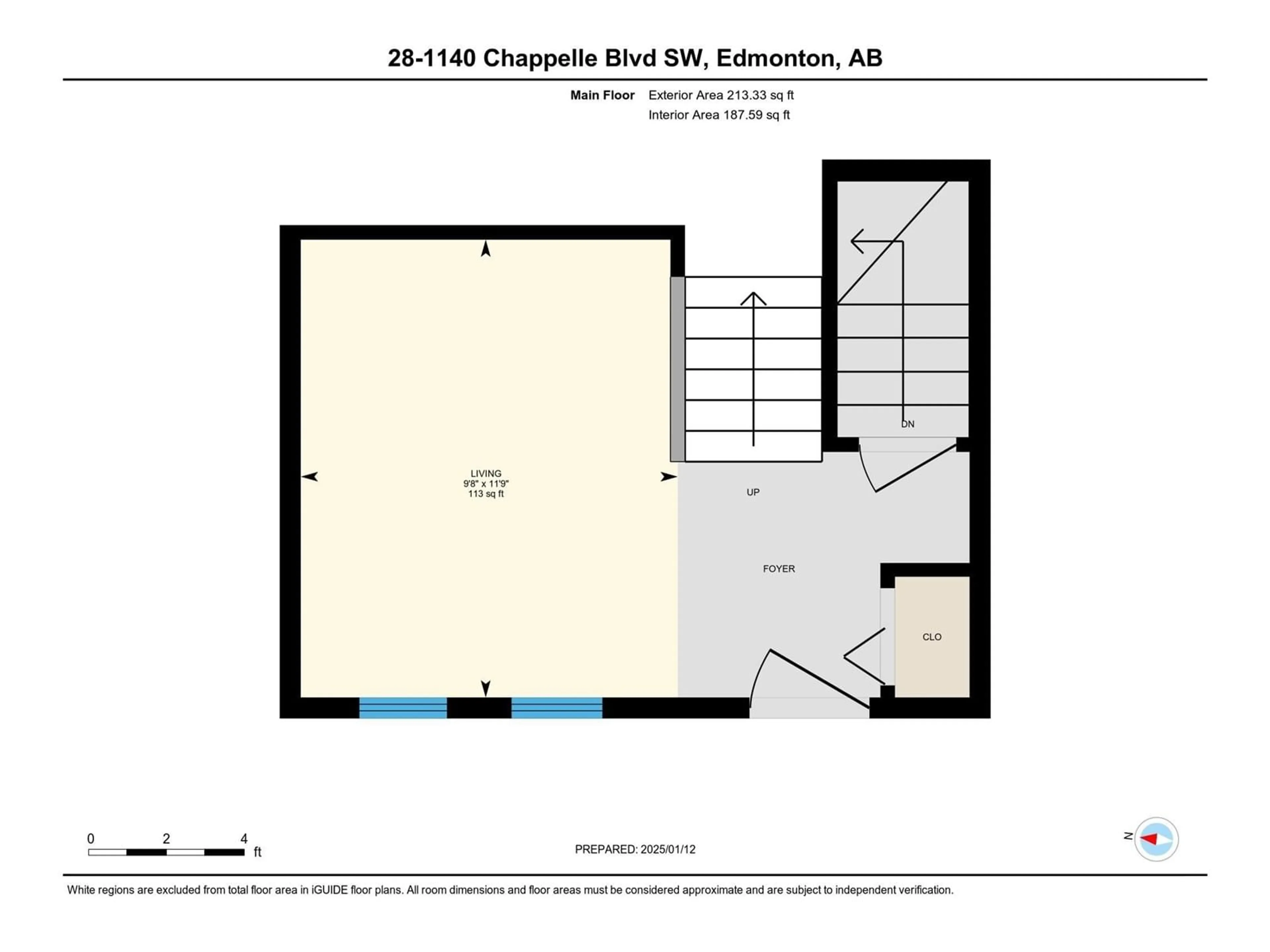 Floor plan for #28 1140 CHAPPELLE BV SW, Edmonton Alberta T6W2Z3