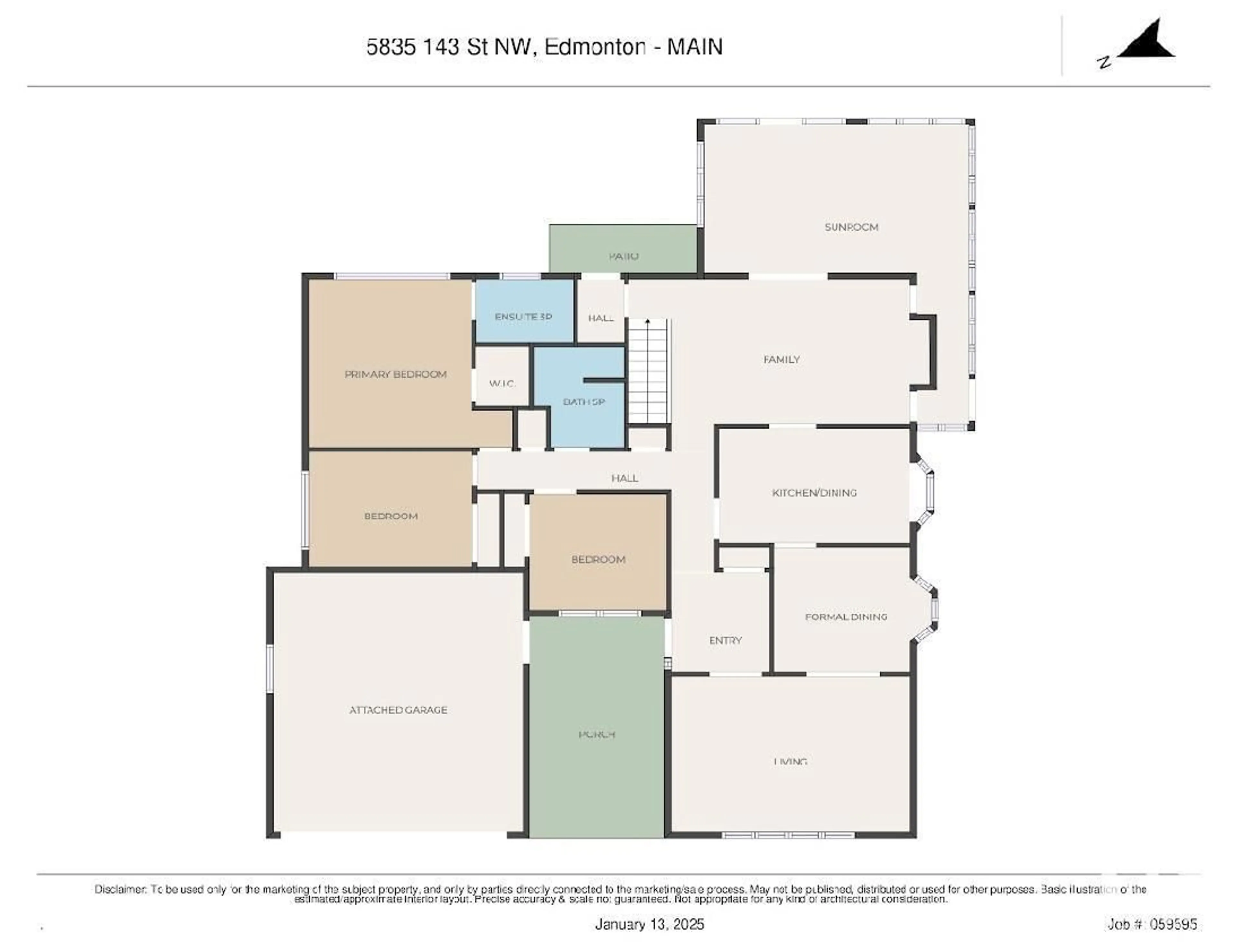 Floor plan for 5835 143 ST NW, Edmonton Alberta T6H4E9