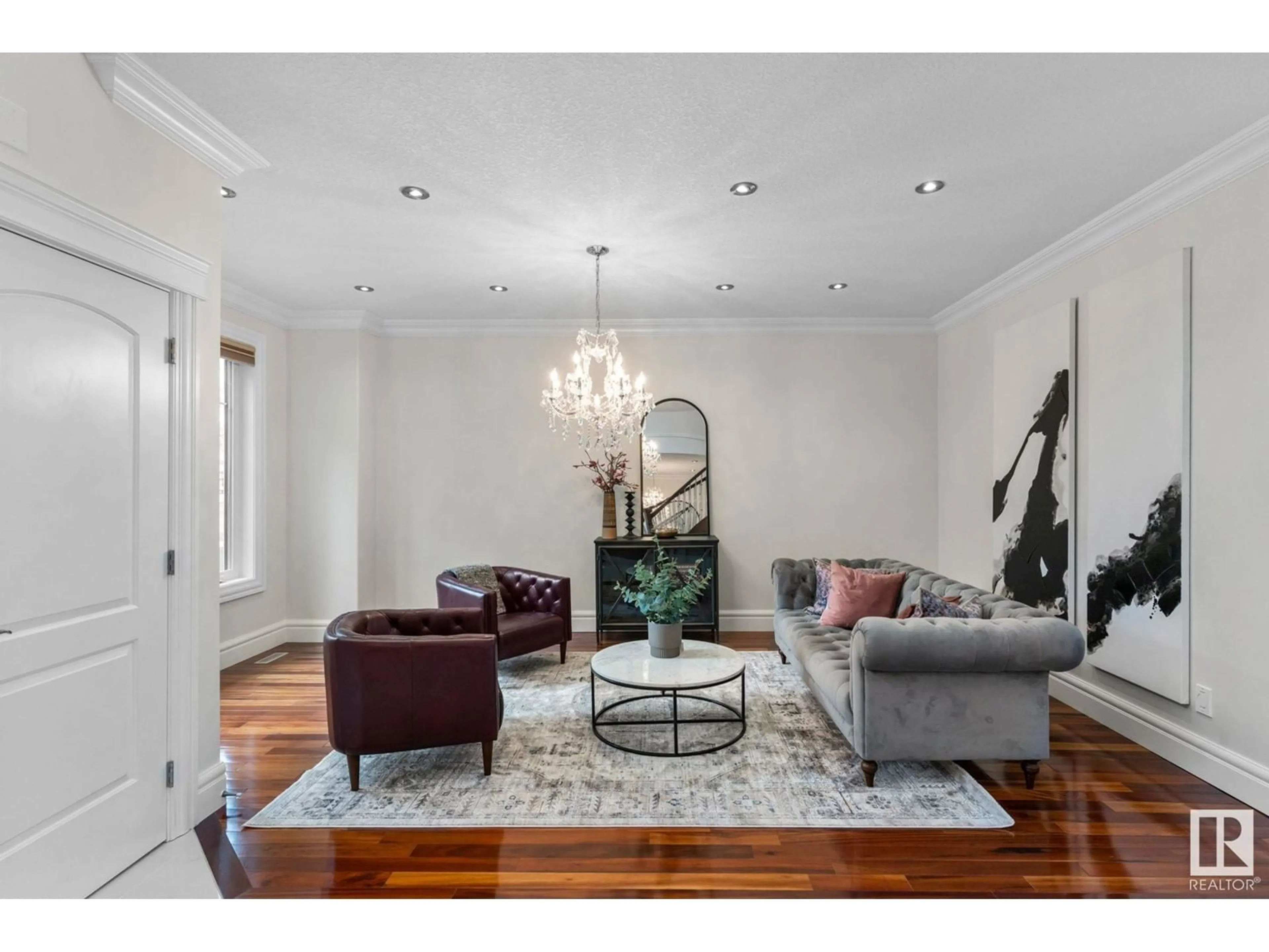 Living room with furniture, unknown for 14022 105 AV NW, Edmonton Alberta T5N0Y9