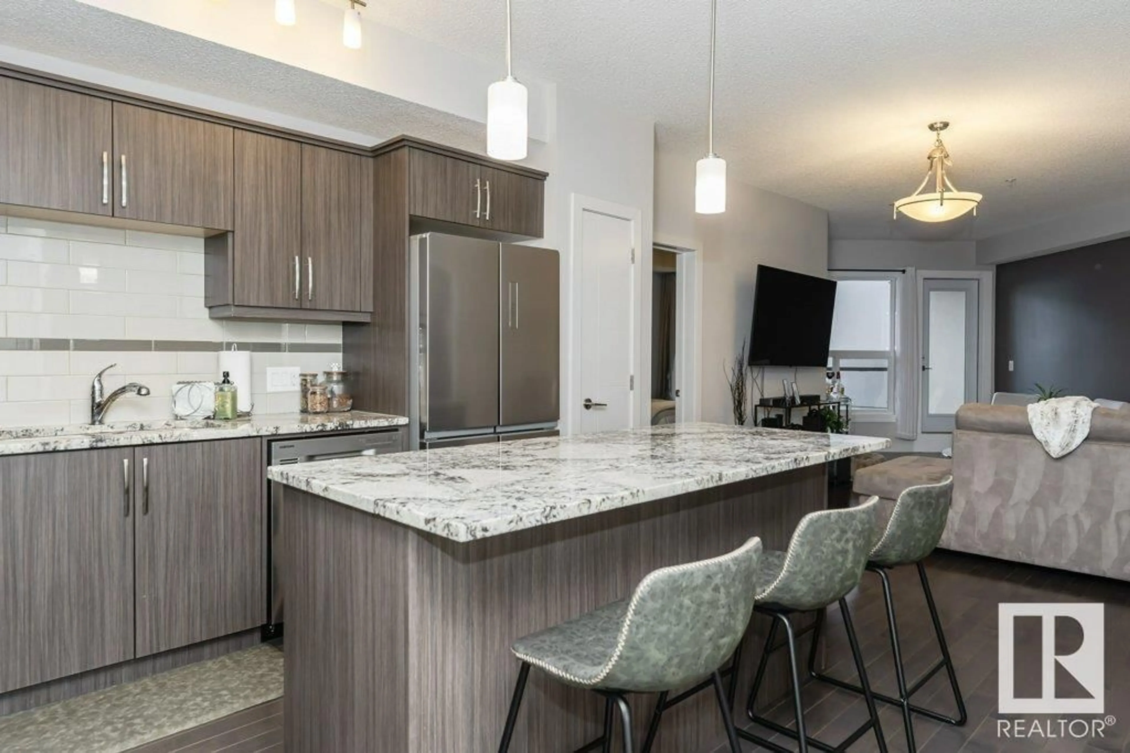 Open concept kitchen, unknown for #315 10523 123 ST NW, Edmonton Alberta T5N1N9