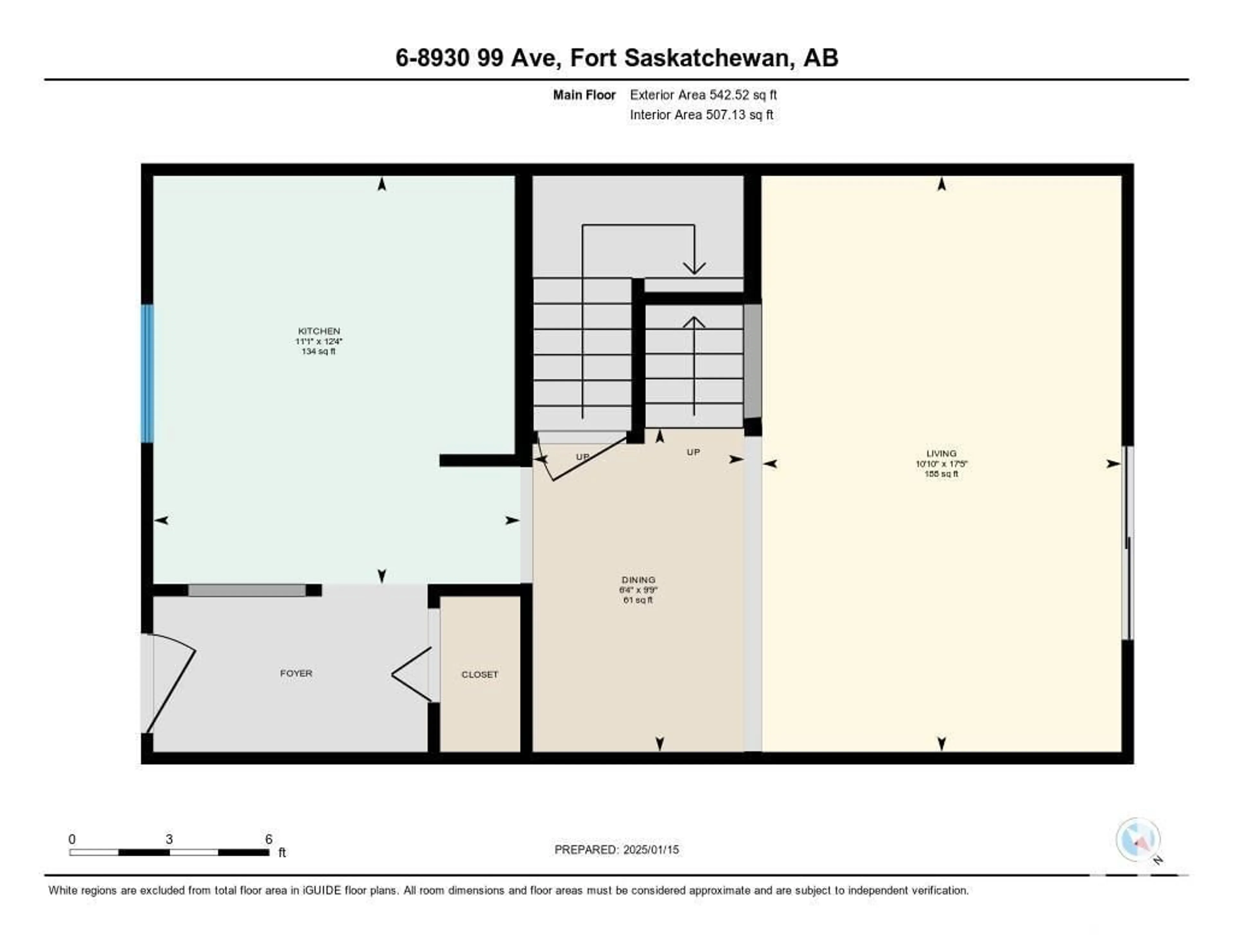 Floor plan for #6 8930 99 AV, Fort Saskatchewan Alberta T8L3L1