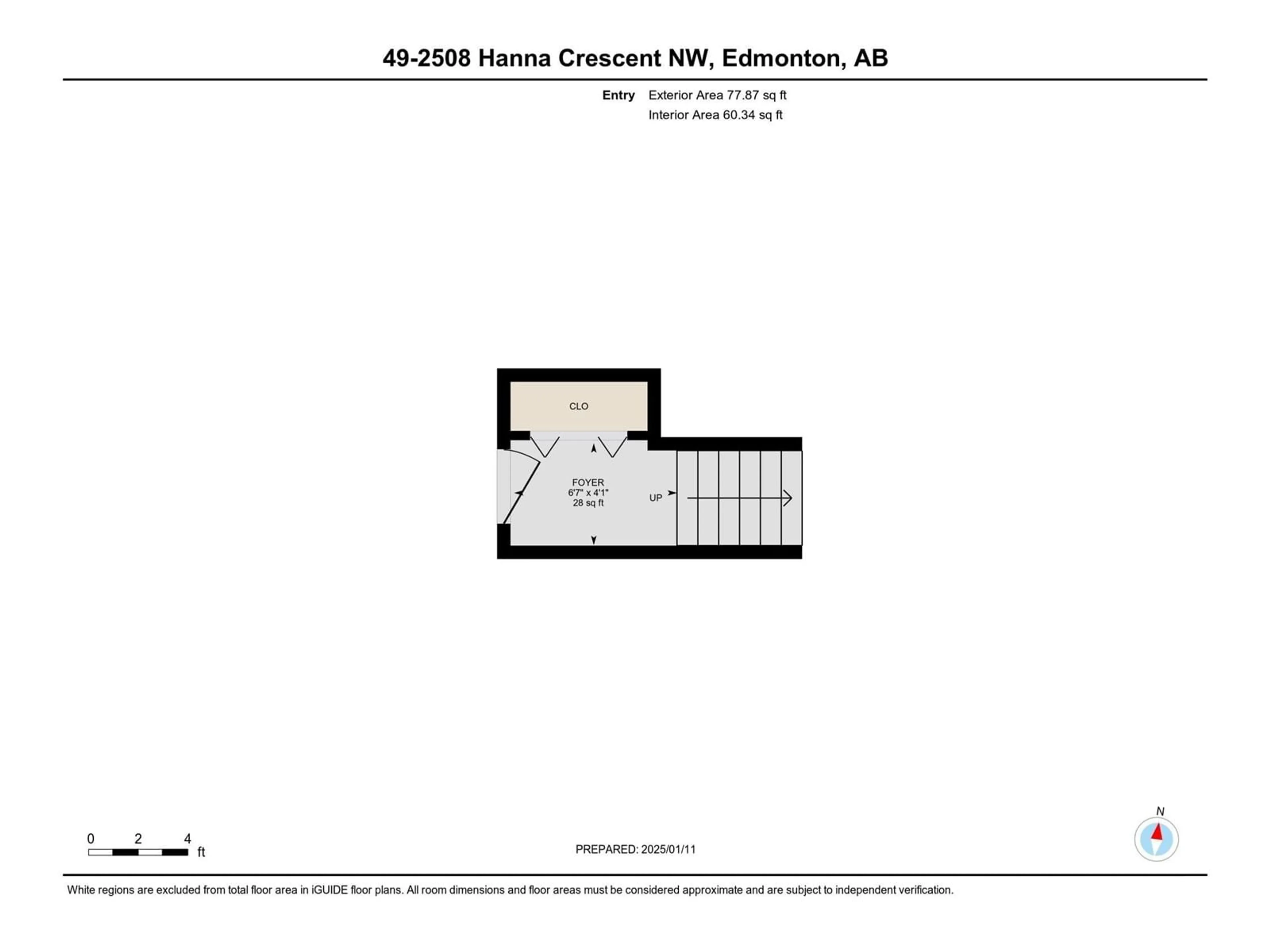 Floor plan for #49 2508 HANNA CR NW, Edmonton Alberta T6R3N7