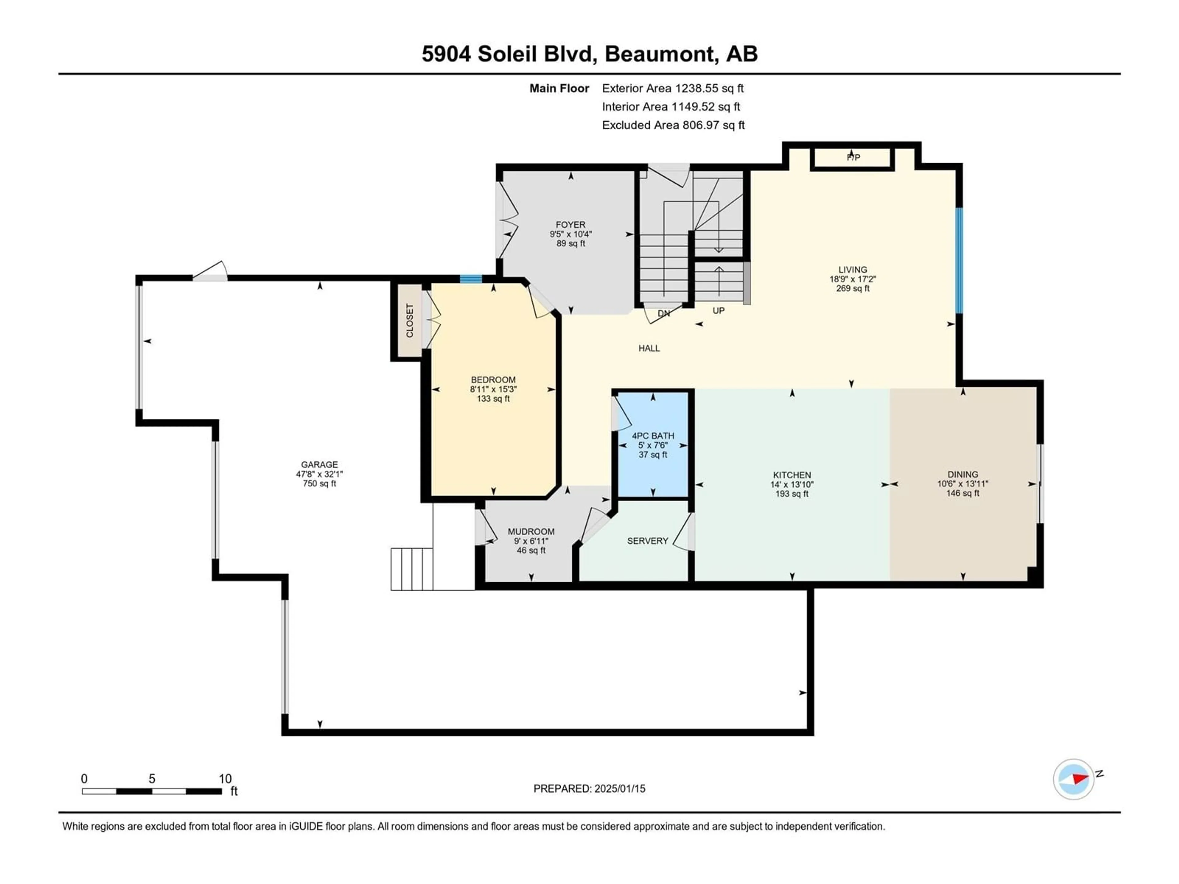 Floor plan for 5904 SOLEIL BA SW, Beaumont Alberta T4X2X9