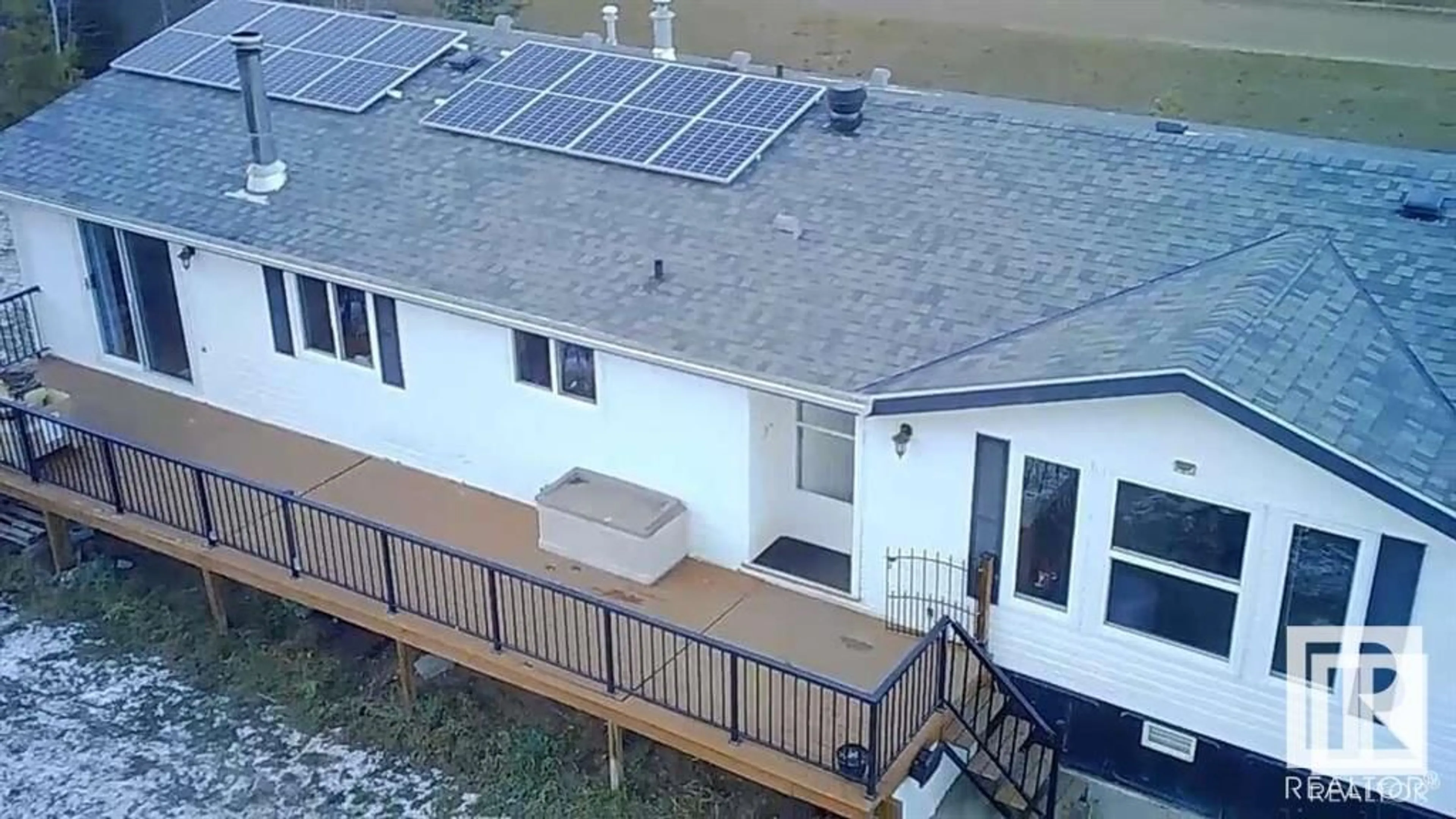 A pic from outside/outdoor area/front of a property/back of a property/a pic from drone, water/lake/river/ocean view for 32 59027 Range Road 232, Rural Thorhild County Alberta T0A3J0