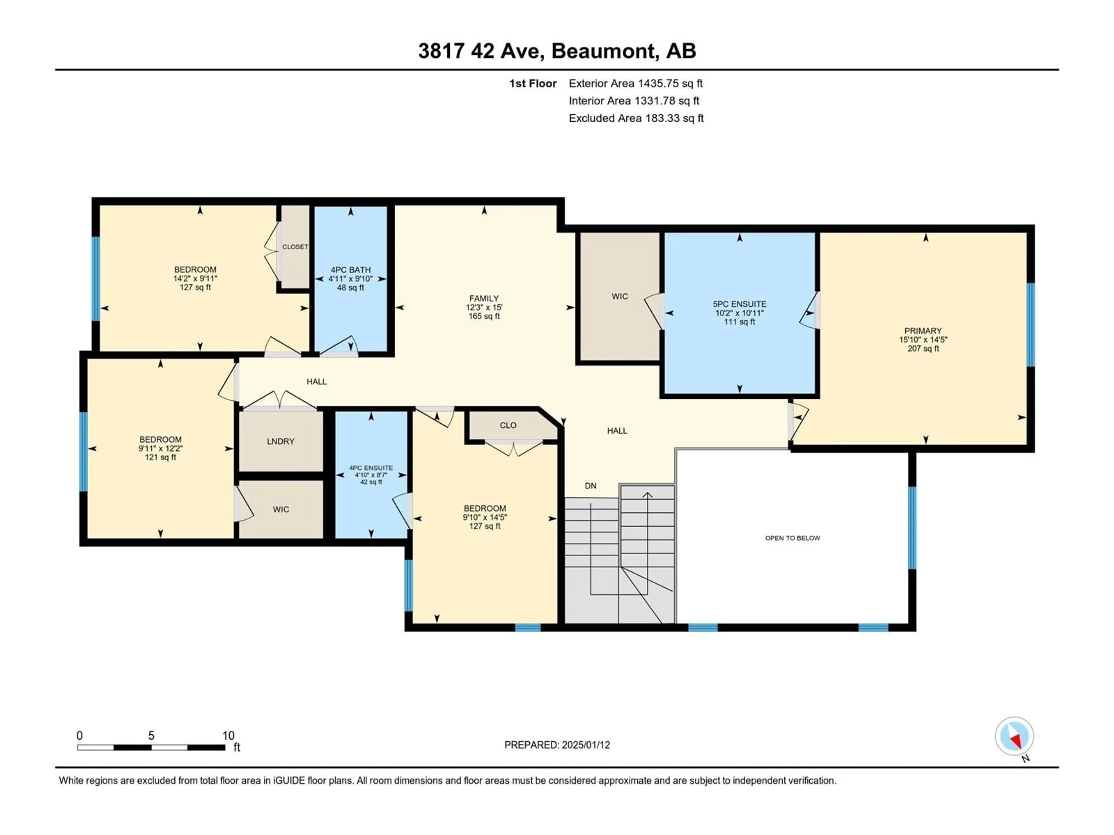 Floor plan for 3817 42 AV, Beaumont Alberta T4X2Z6