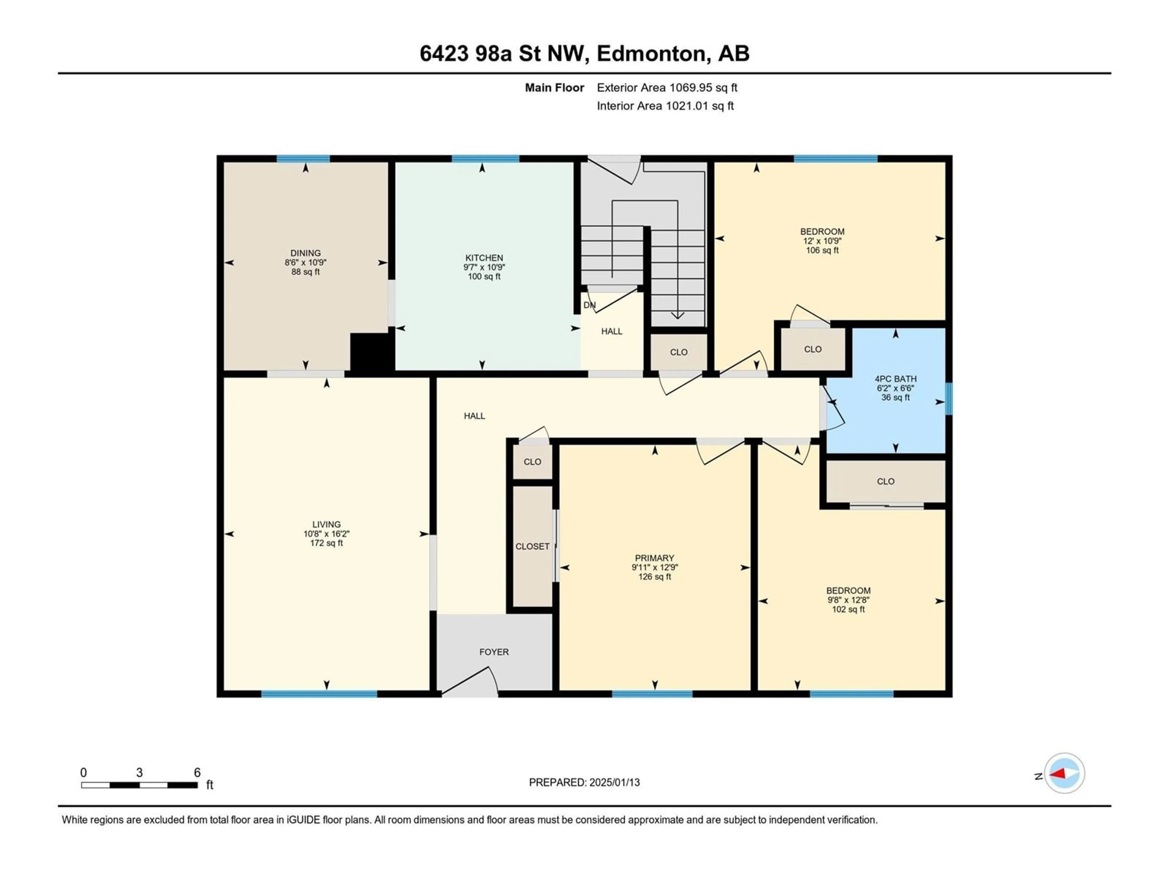 Floor plan for 6423 98A ST NW, Edmonton Alberta T6E3N1