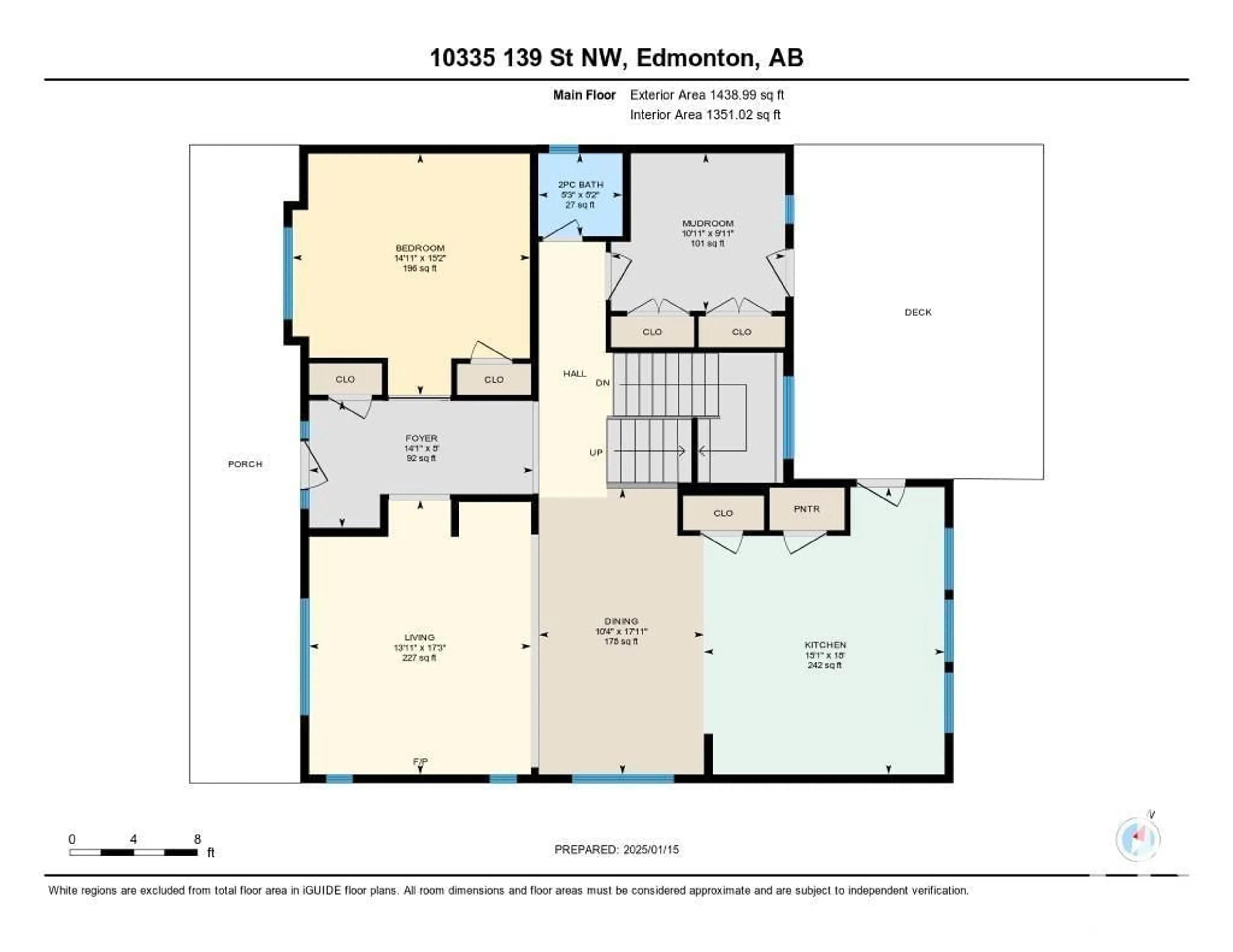 Floor plan for 10335 139 ST NW, Edmonton Alberta T5N2K3