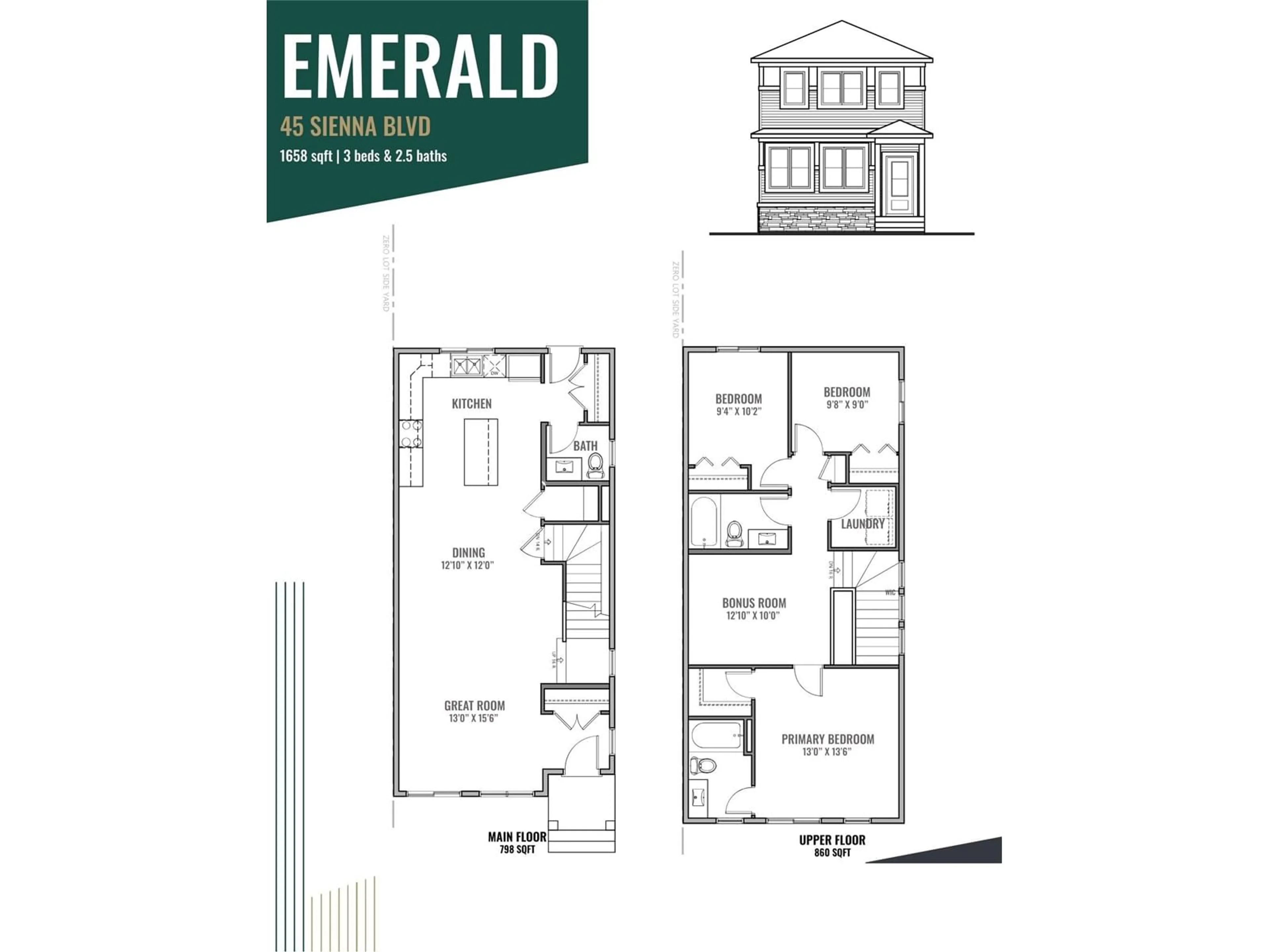 Floor plan for 45 SIENNA BV, Fort Saskatchewan Alberta T8L0W3
