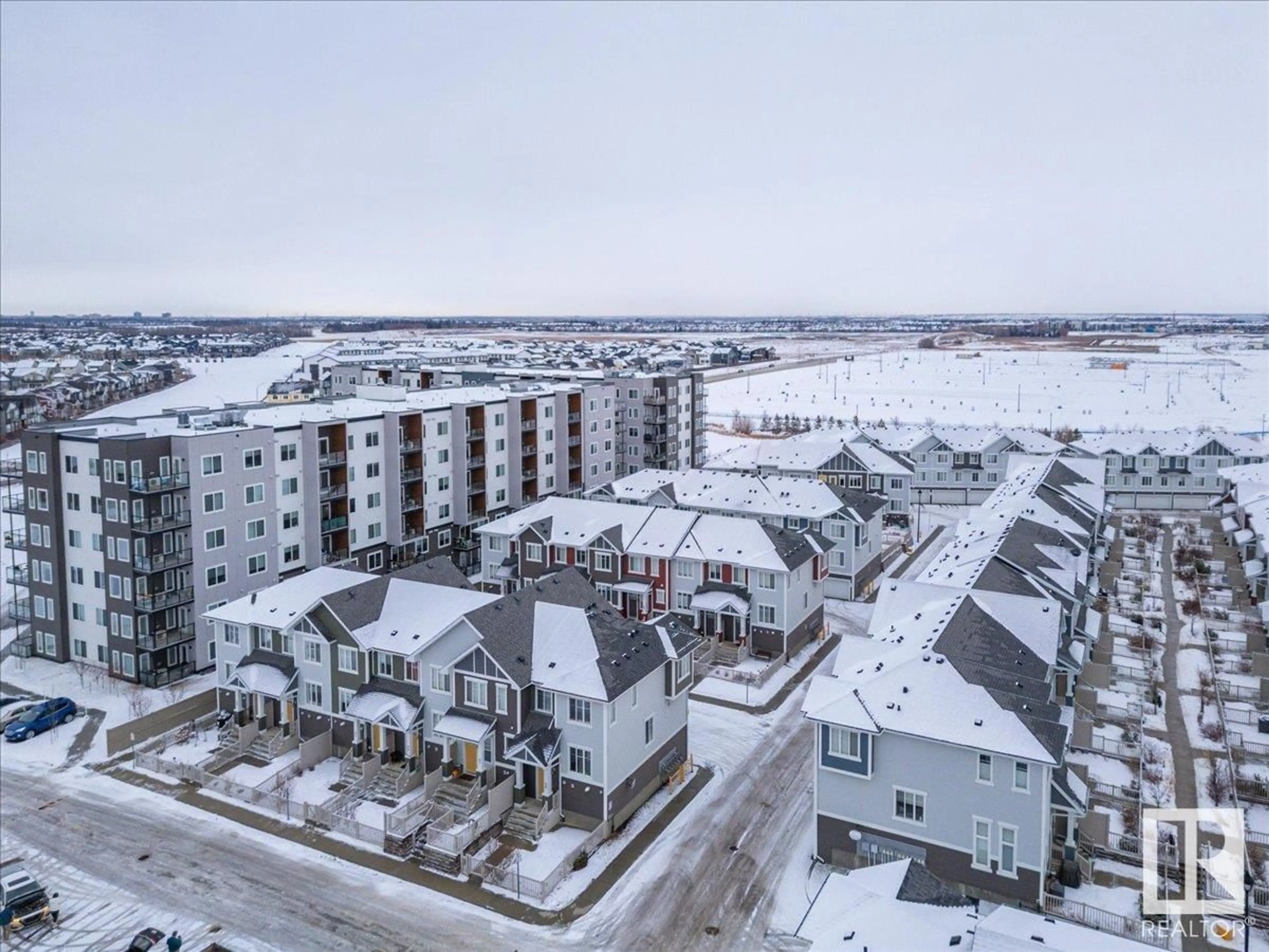 A pic from outside/outdoor area/front of a property/back of a property/a pic from drone, city buildings view from balcony for #90 2905 141 ST SW, Edmonton Alberta T6W3M4