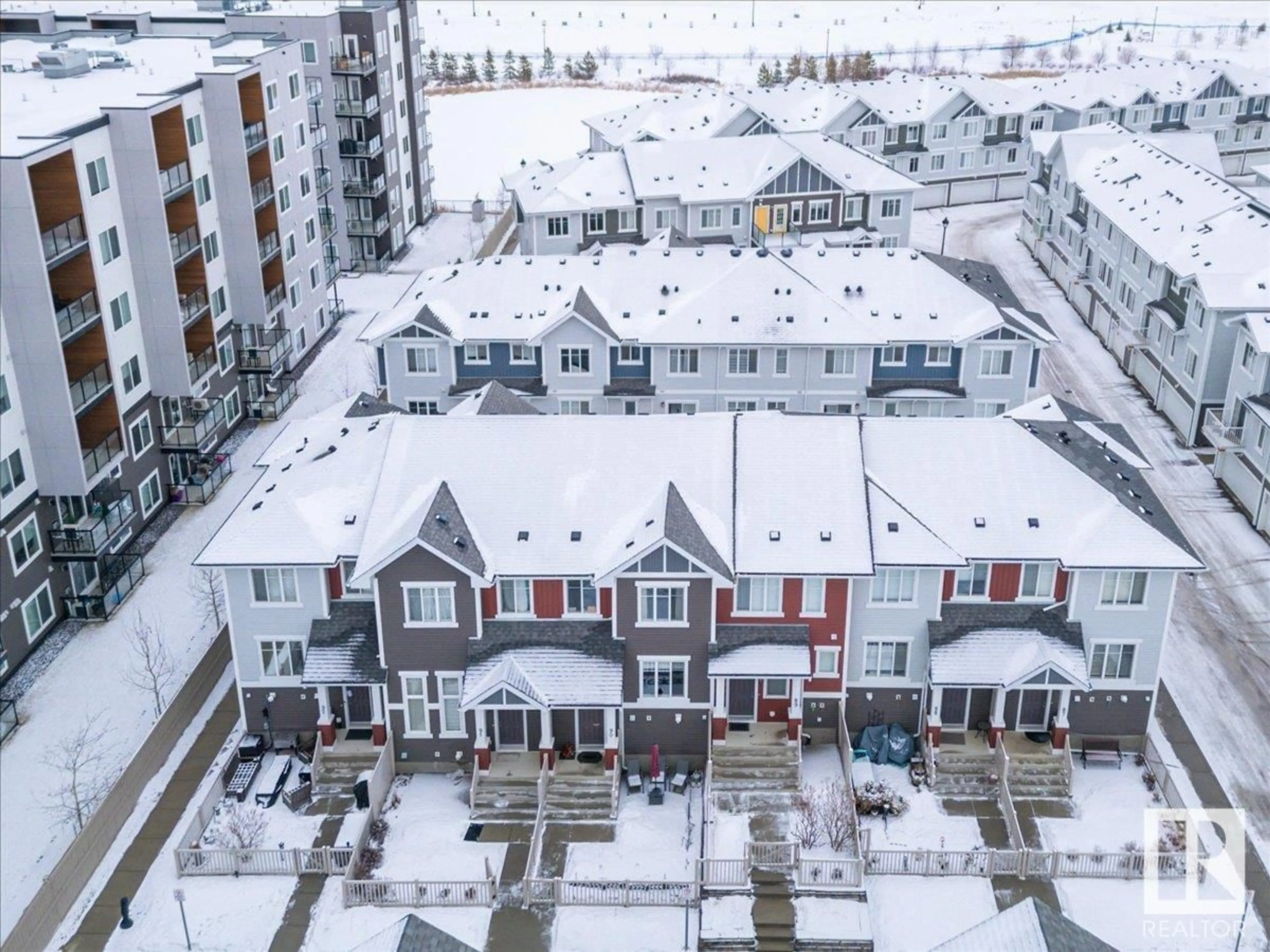 A pic from outside/outdoor area/front of a property/back of a property/a pic from drone, city buildings view from balcony for #90 2905 141 ST SW, Edmonton Alberta T6W3M4