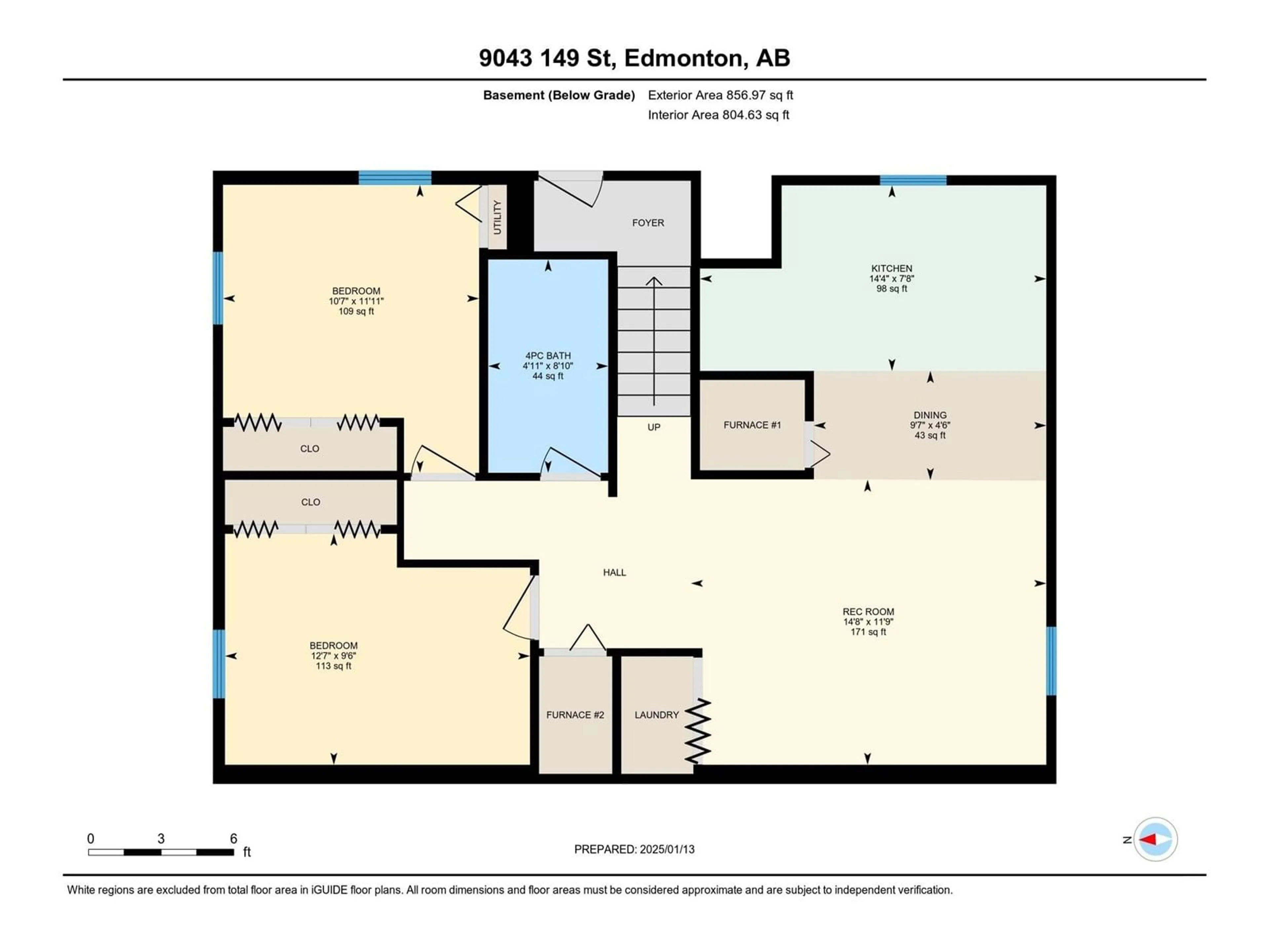 Floor plan for 9043 149 ST NW, Edmonton Alberta T5R0A5