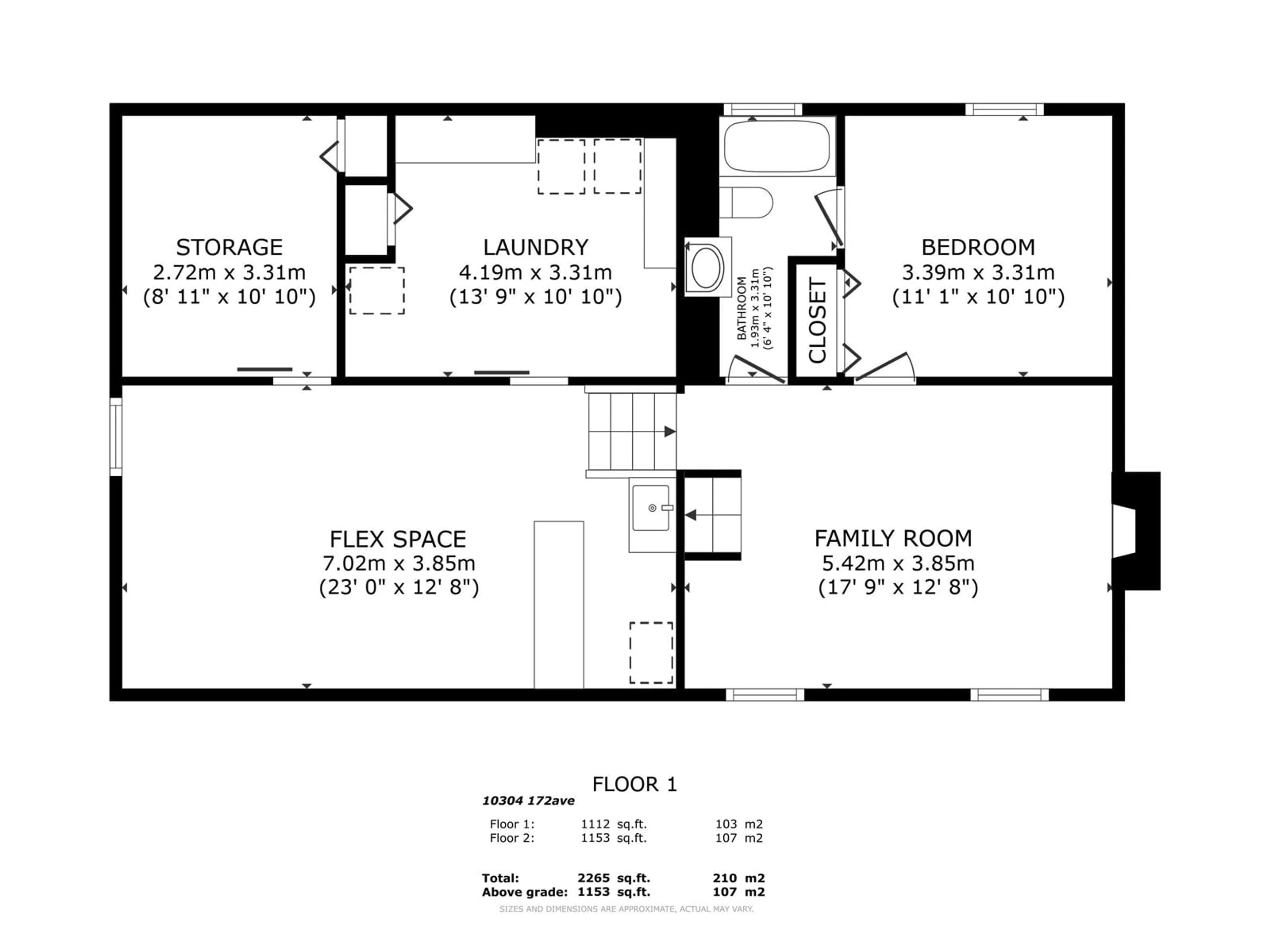 Floor plan for 10304 172 AV NW, Edmonton Alberta T5X3X6