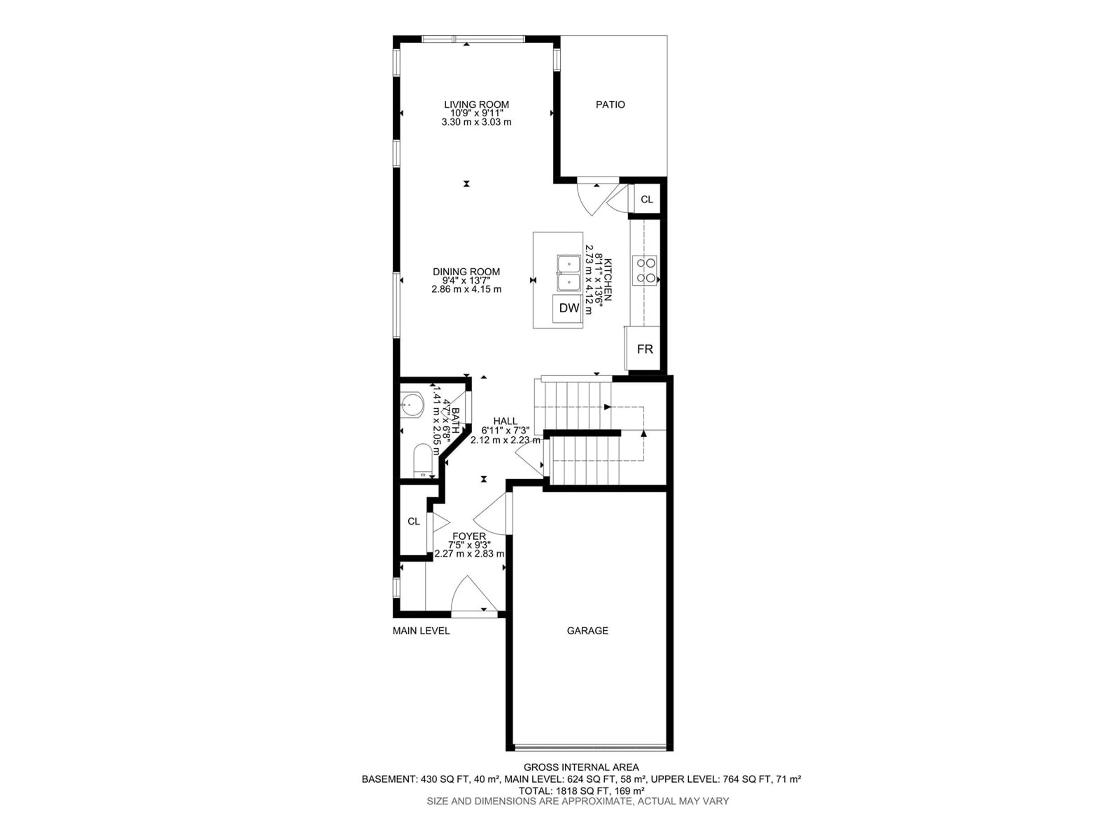 Floor plan for 20523 128 AV NW, Edmonton Alberta T5S0L8