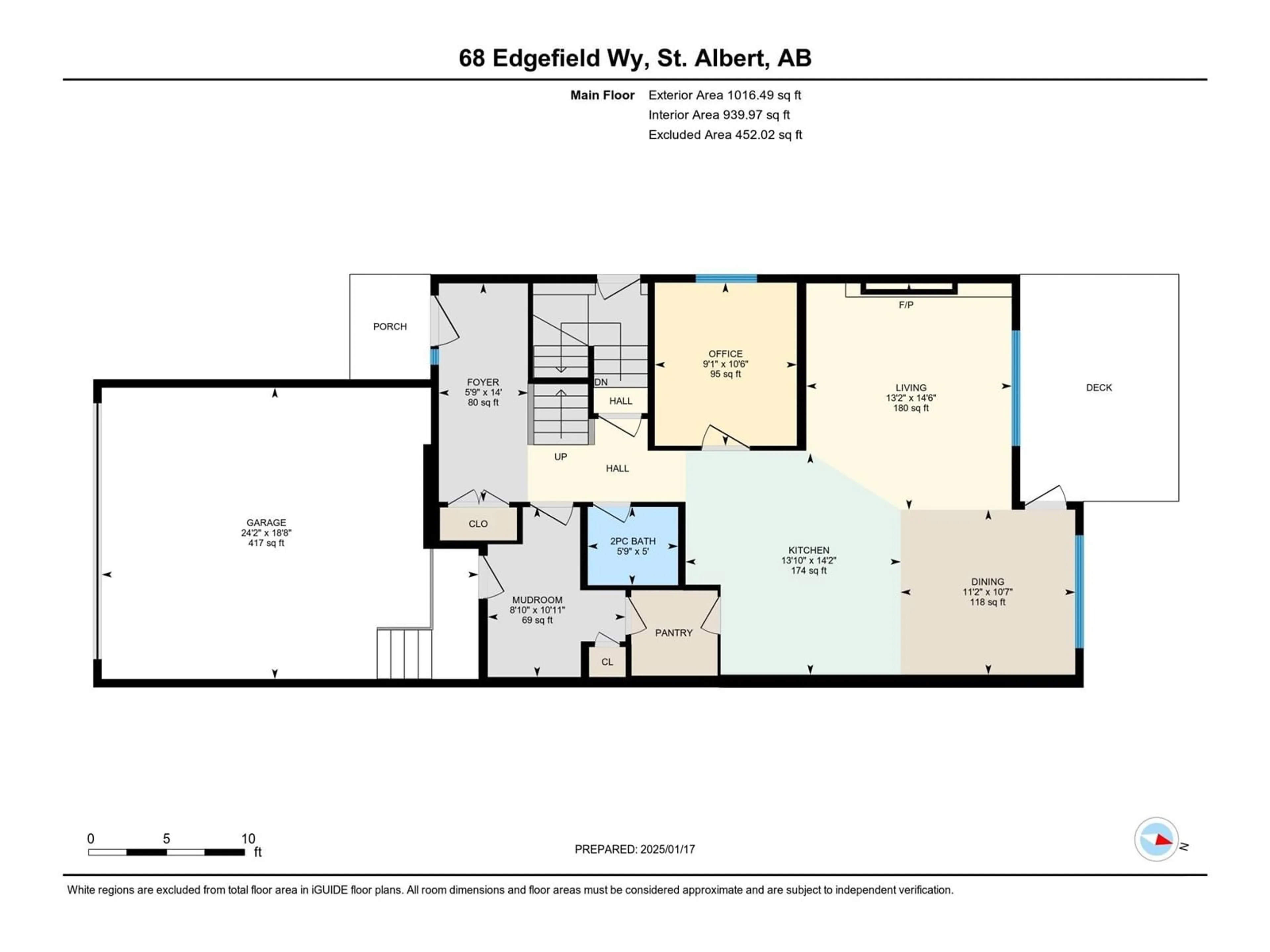 Floor plan for 68 EDGEFIELD WY, St. Albert Alberta T8N8A6