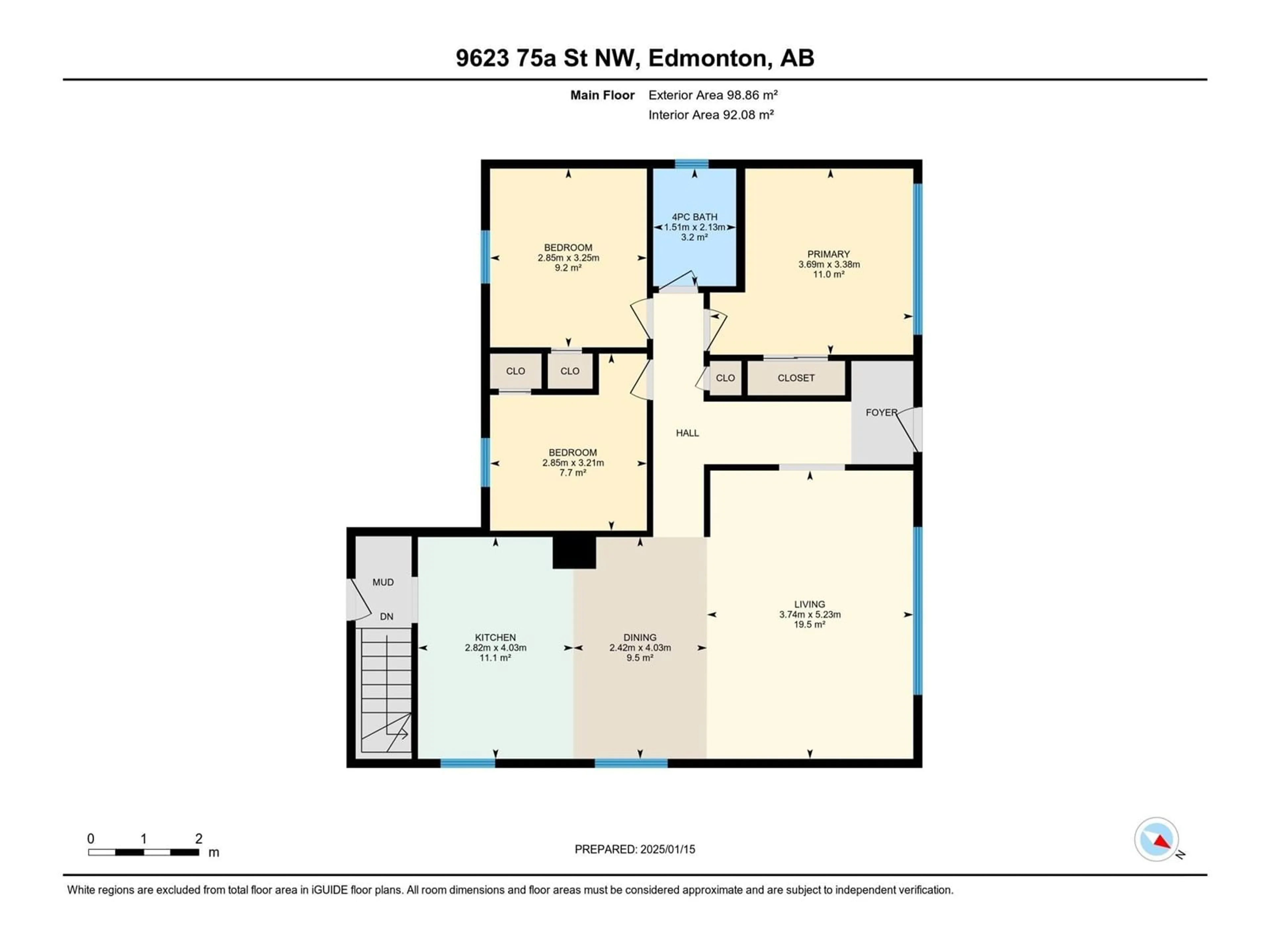 Floor plan for 9623 75A ST NW, Edmonton Alberta T6C2J2