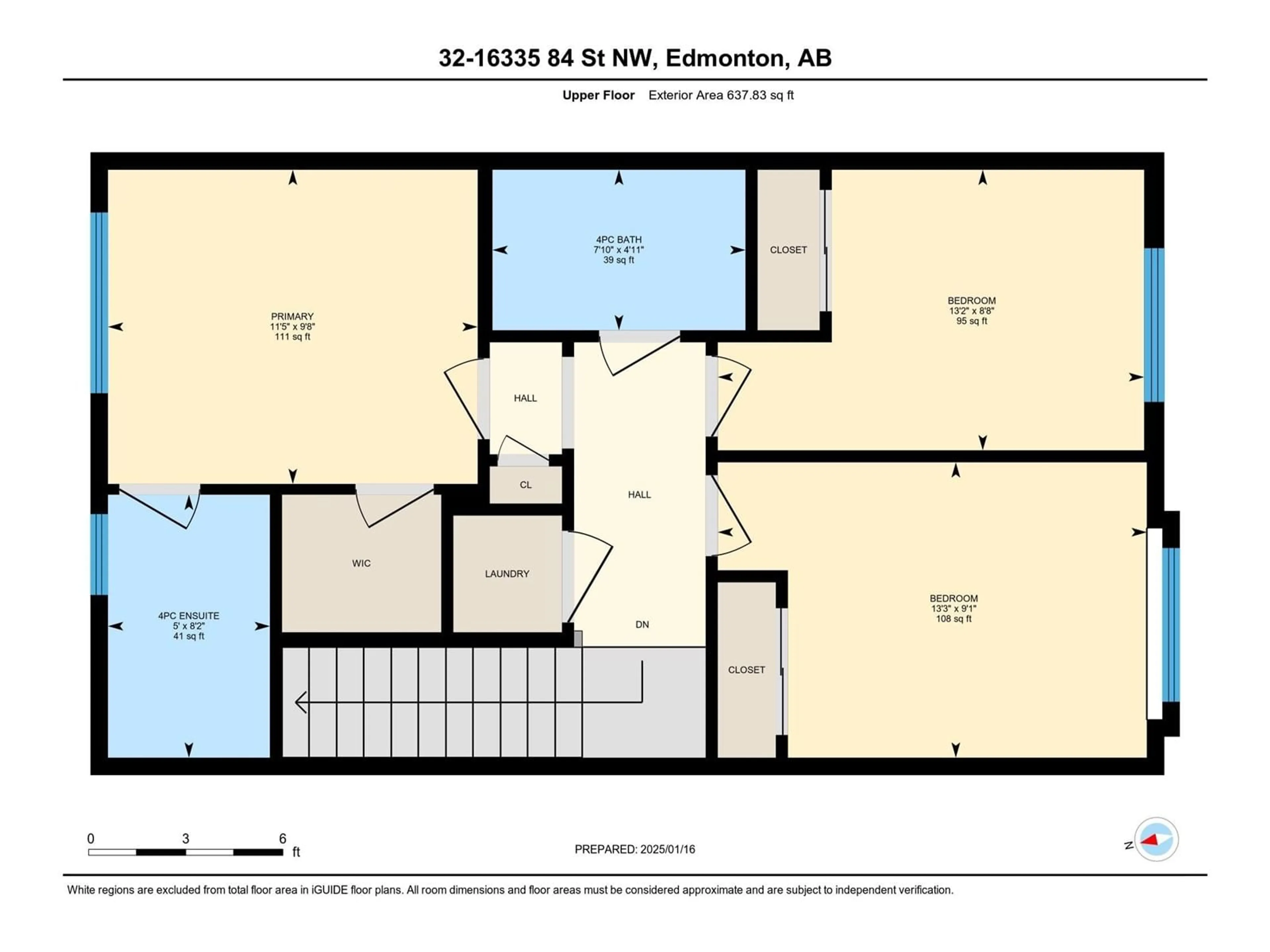 Floor plan for #32 16335 84 ST NW NW, Edmonton Alberta T5Z0S1