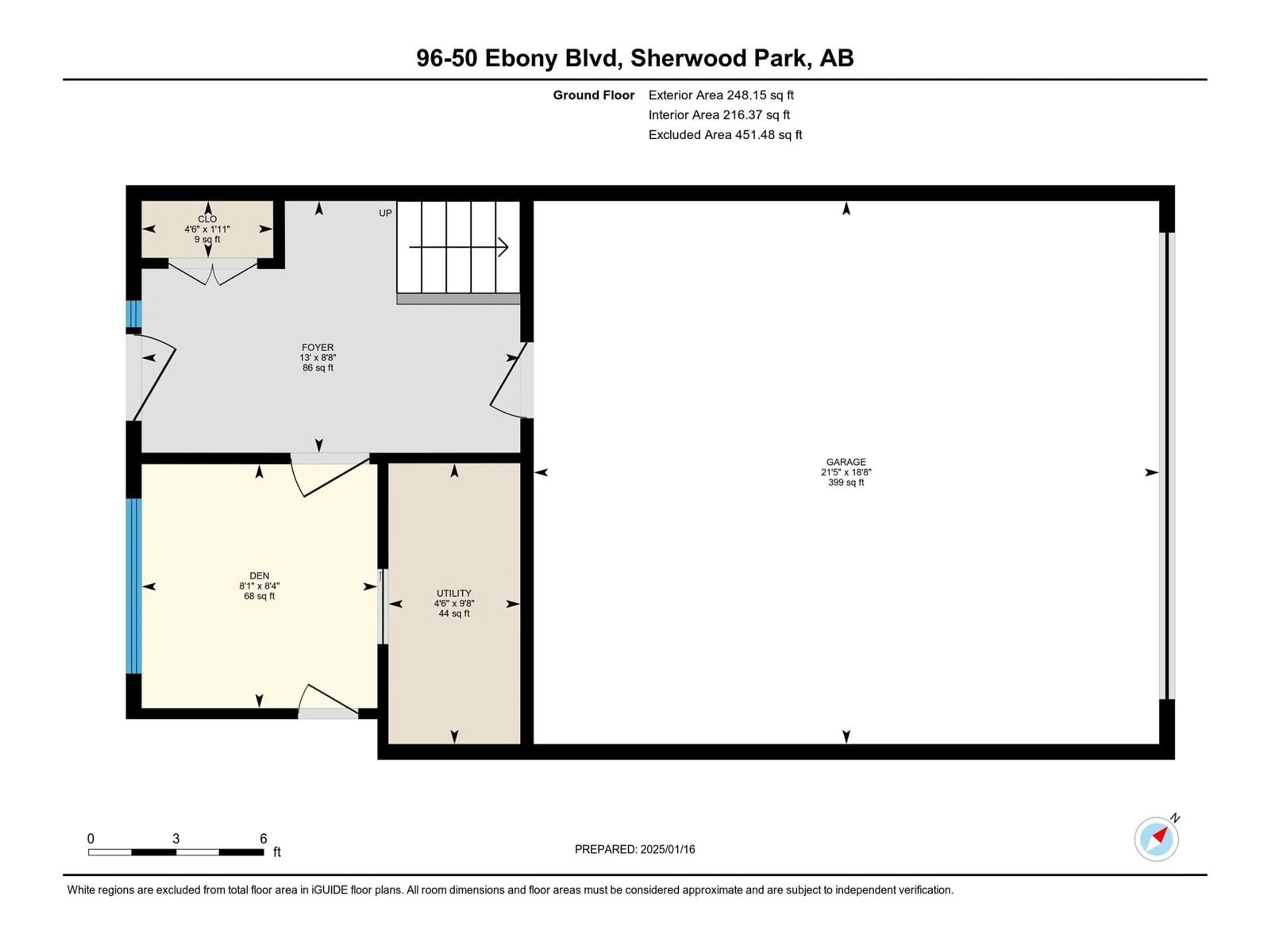 Floor plan for #96 50 EBONY BV, Sherwood Park Alberta T8N2X4