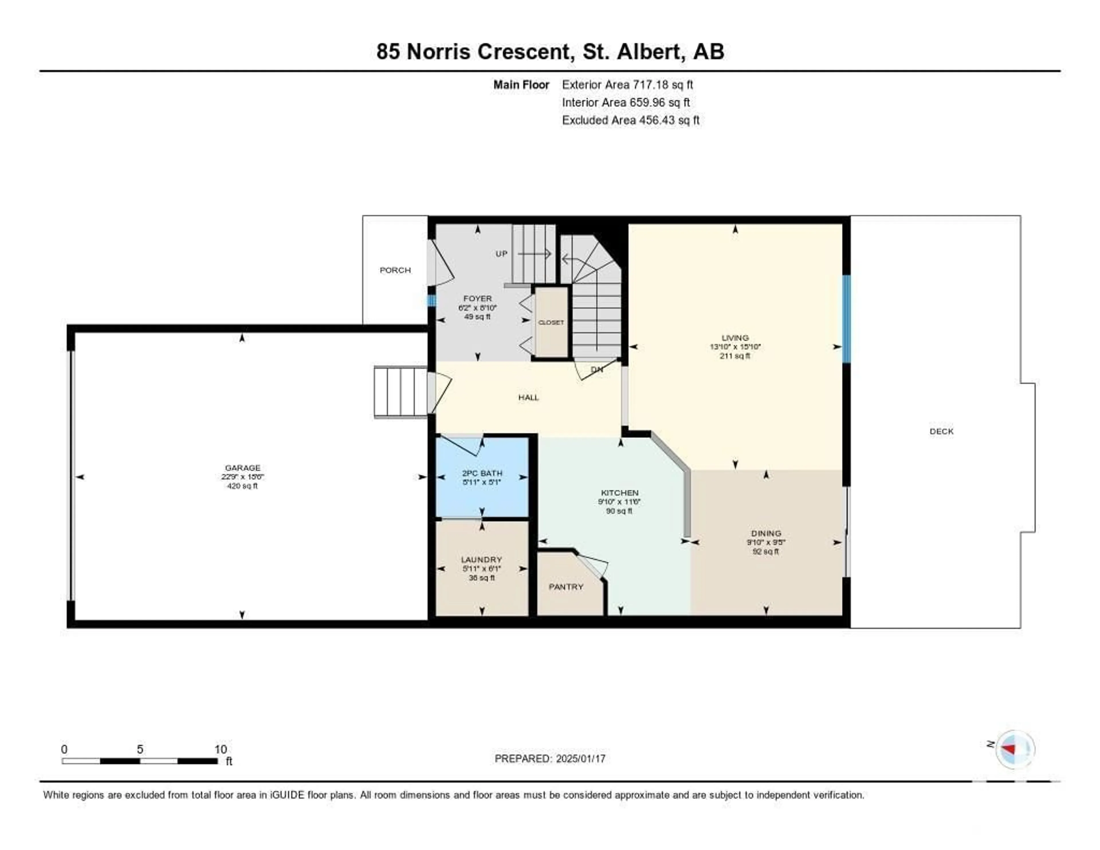 Floor plan for 85 NORRIS CR, St. Albert Alberta T8N7M5