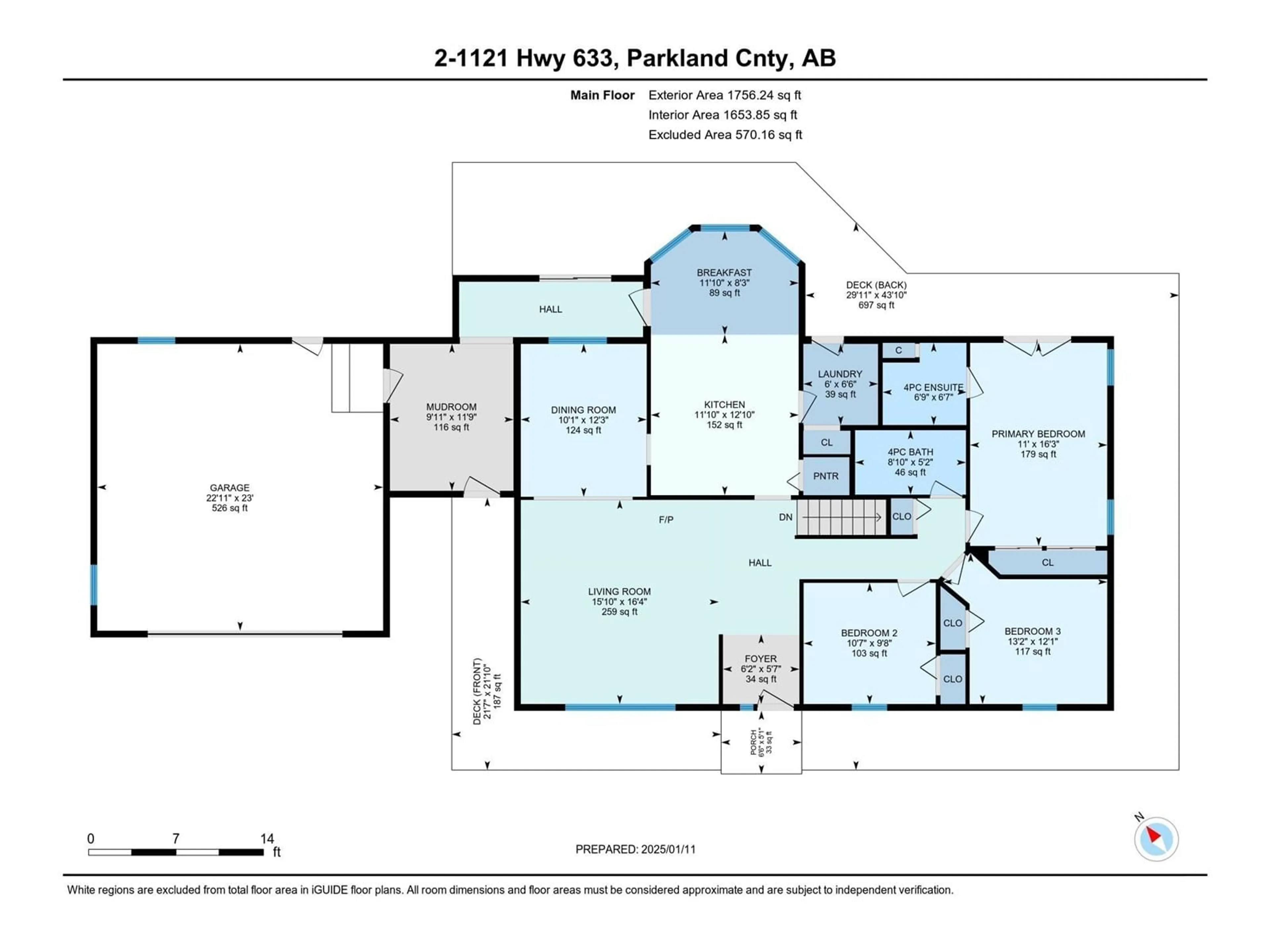 Floor plan for #2 1121 HGHWAY 633, Rural Parkland County Alberta T7Y0A4