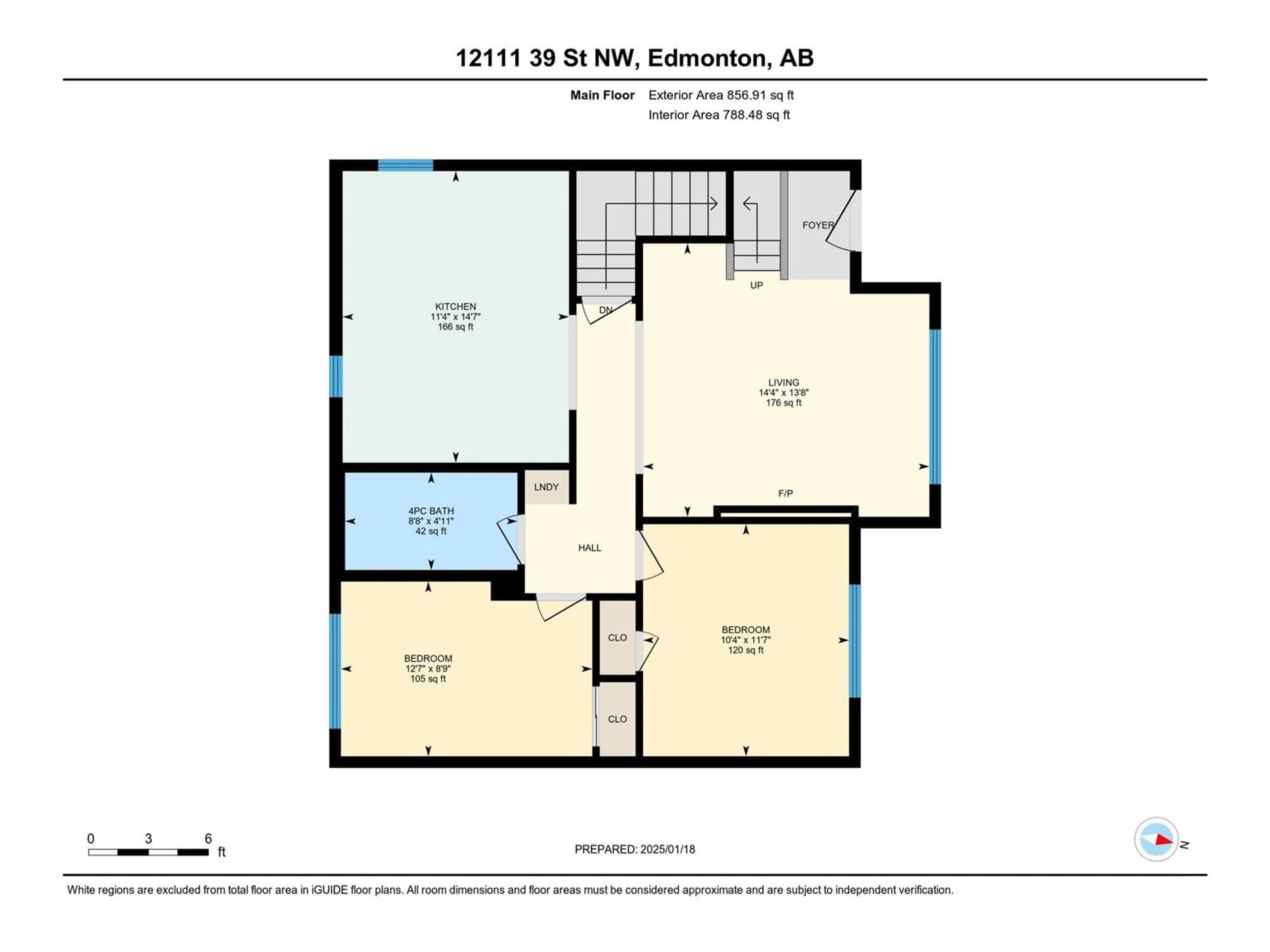 Floor plan for 12111 39 ST NW, Edmonton Alberta T5W2J9