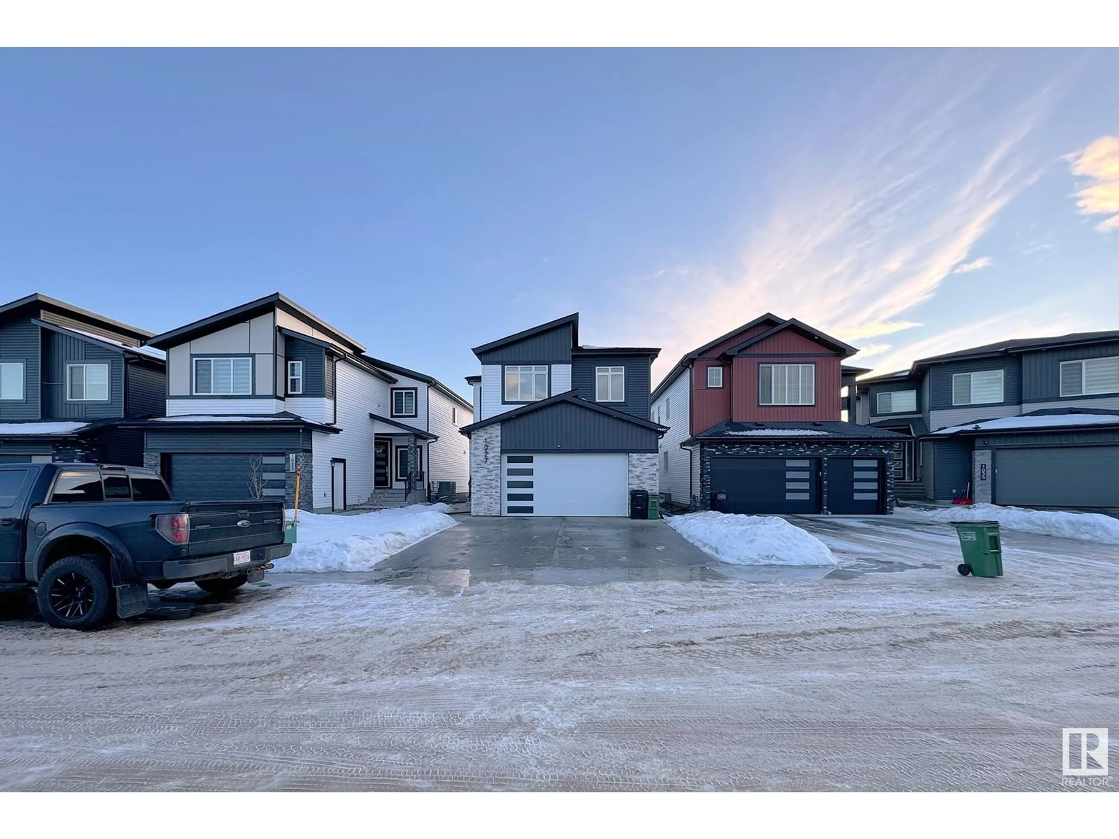 A pic from outside/outdoor area/front of a property/back of a property/a pic from drone, street for 1027 151 AV NW NW, Edmonton Alberta T5Y4C8