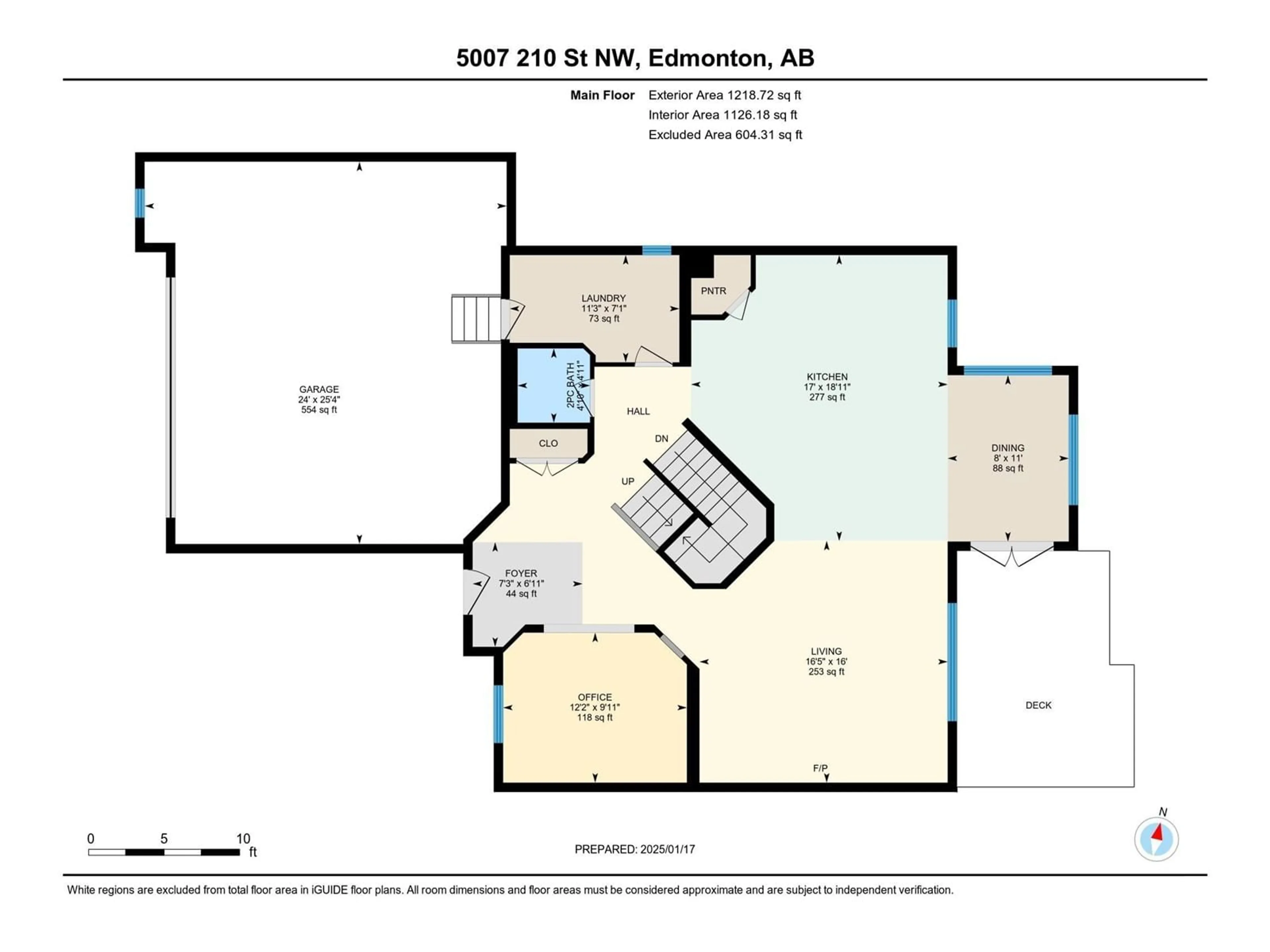 Floor plan for 5007 210 ST NW, Edmonton Alberta T6M0A8