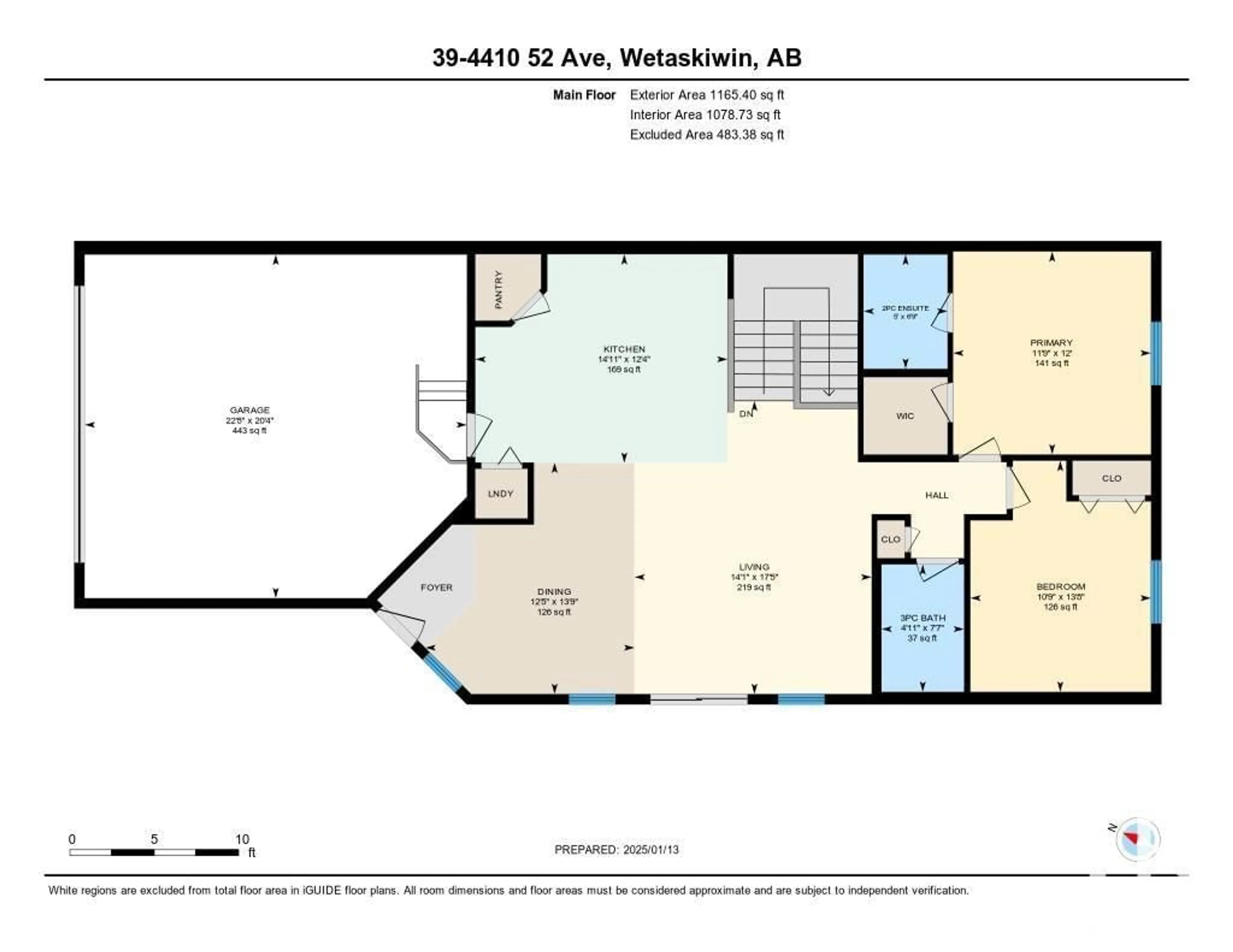 Floor plan for #39 4410 52 AV, Wetaskiwin Alberta T9A3M1