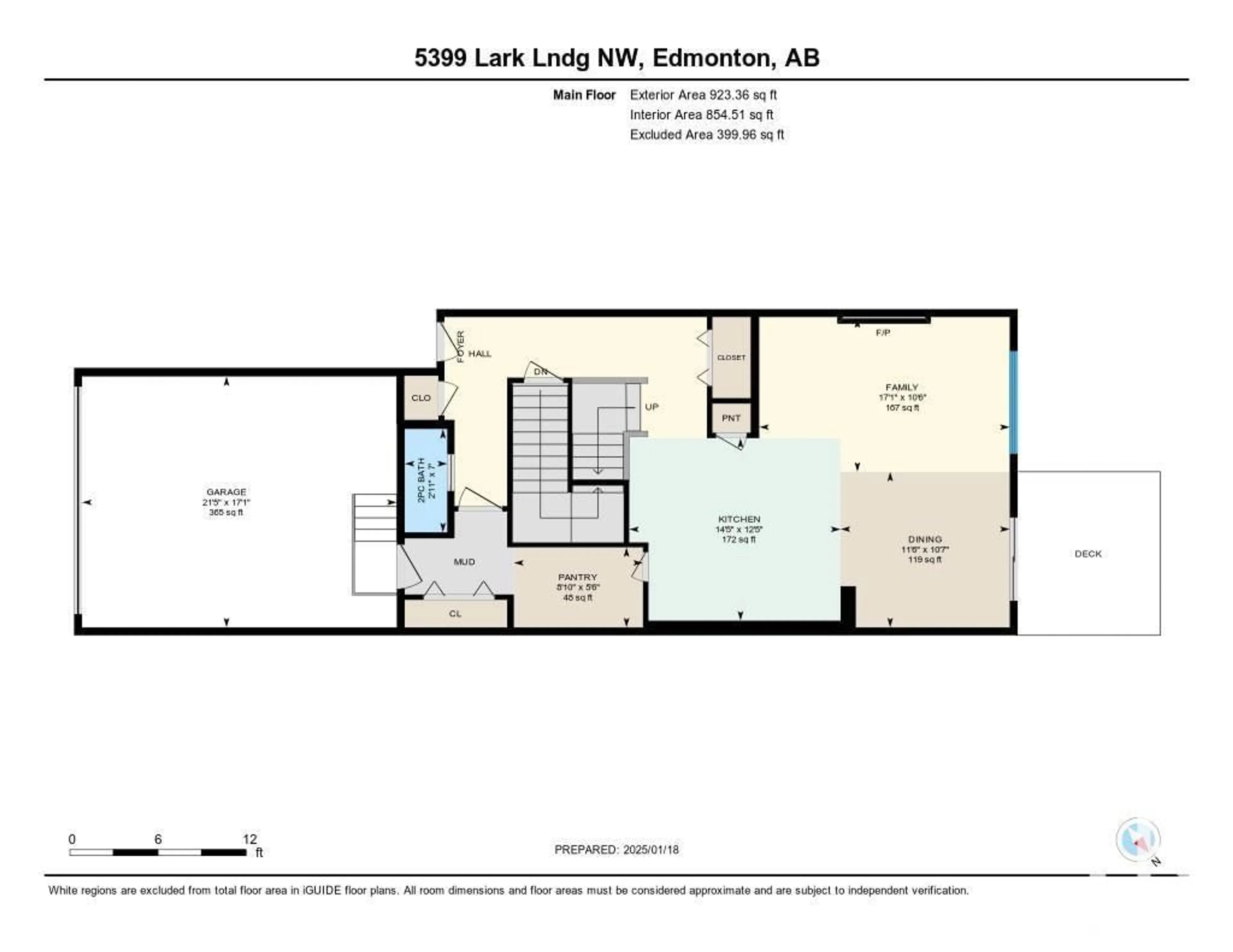 Floor plan for 5399 LARK LANDING LD NW, Edmonton Alberta T5S0S3