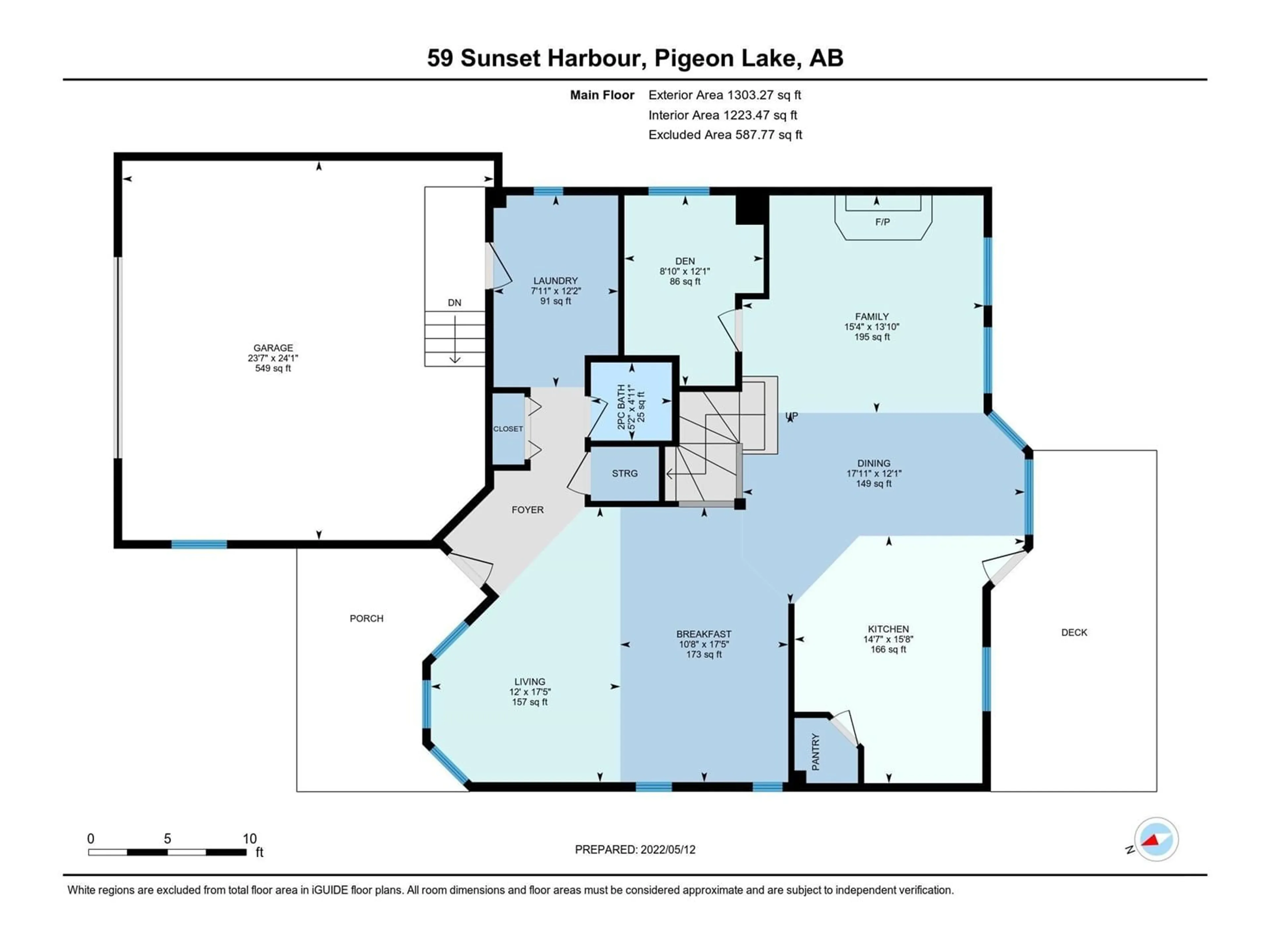 Floor plan for #59 Sunset HB, Rural Wetaskiwin County Alberta T0C1H0