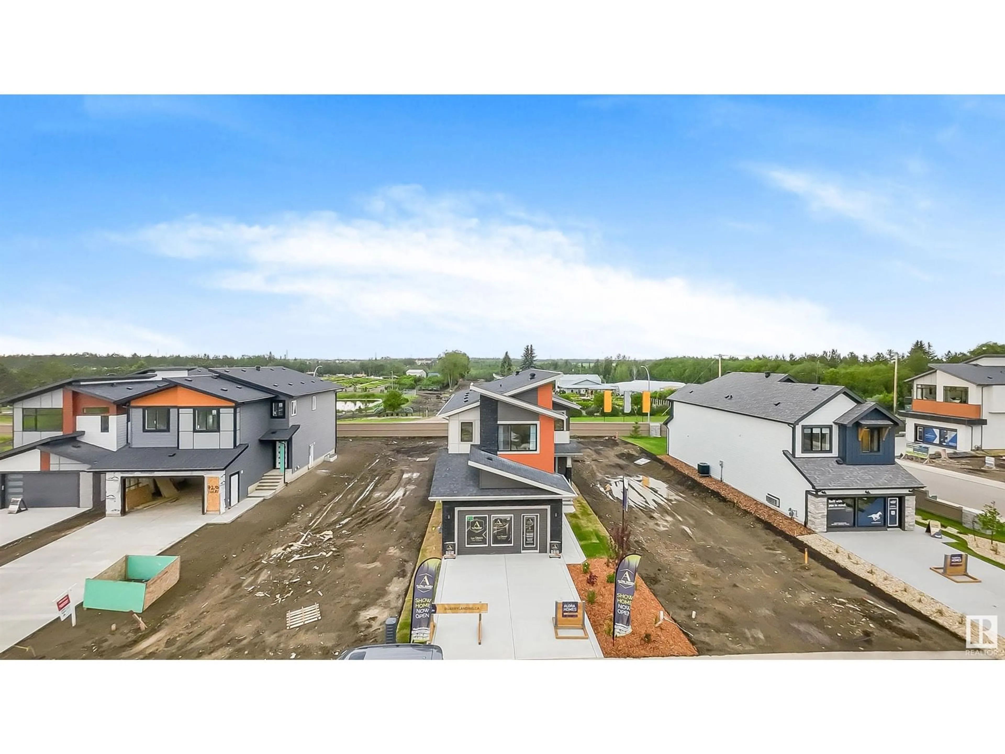 A pic from outside/outdoor area/front of a property/back of a property/a pic from drone, mountain view for 728 166 AV NE, Edmonton Alberta T5Y4J1